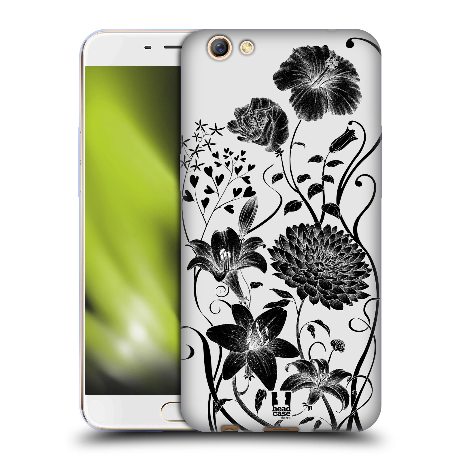 FUNDA HEAD CASE DESIGNS CON FLORES LITOGRÁFICAS DE GEL SUAVE PARA TELÉFONOS OPPO - Imagen 11 de 11