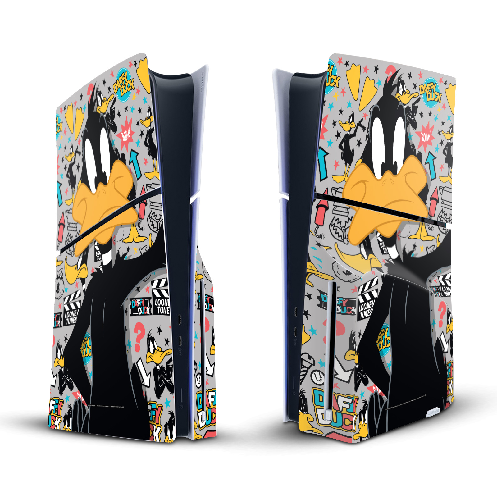 LOONEY TUNES GRAPHICS AND CHARACTERS VINYL SKIN FOR SONY PS5 SLIM DISC CONSOLE