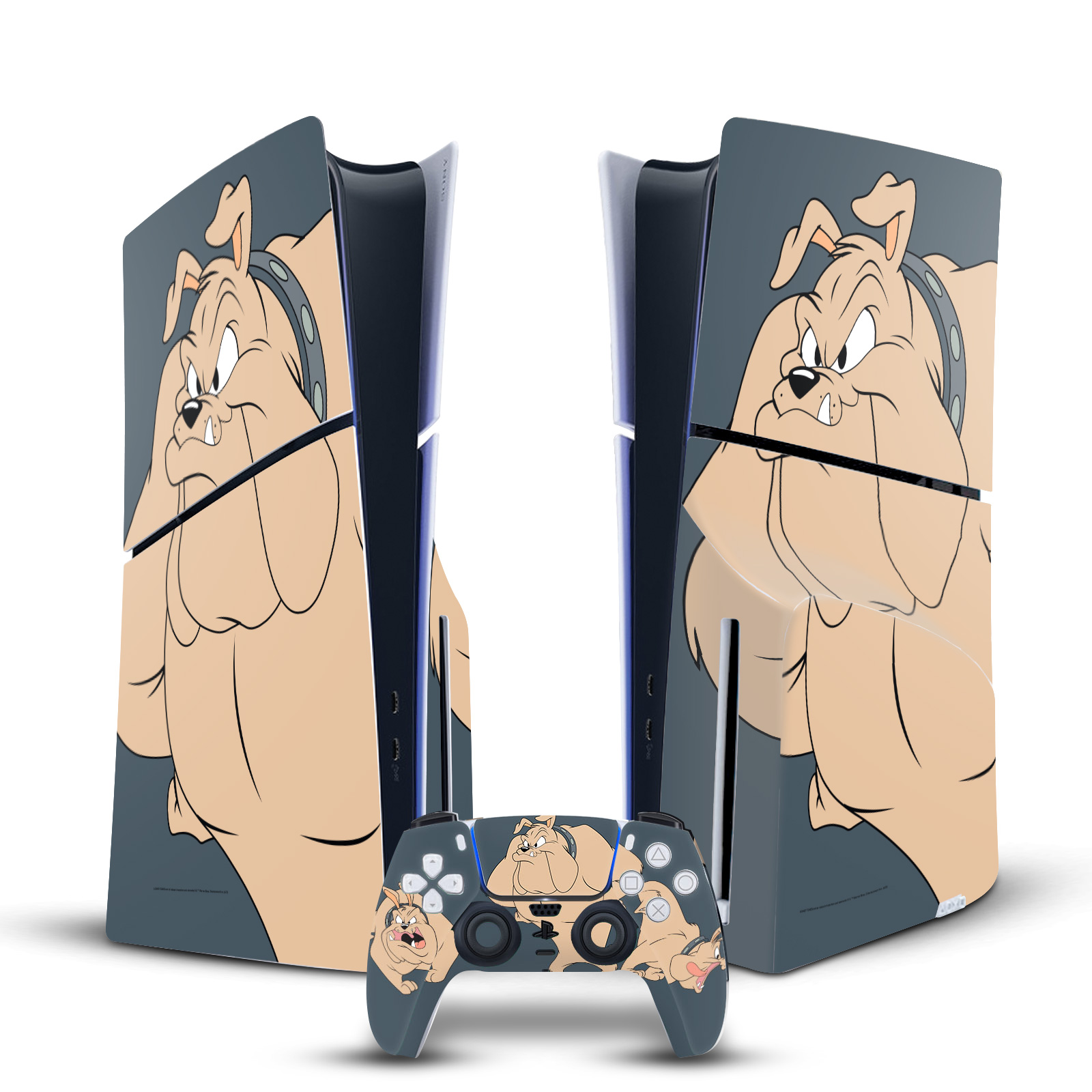 LOONEY TUNES GRAPHICS AND CHARACTERS VINYL SKIN FOR SONY PS5 SLIM DISC BUNDLE