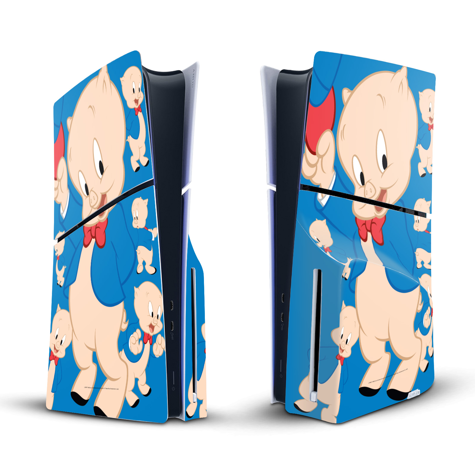 LOONEY TUNES GRAPHICS AND CHARACTERS VINYL SKIN FOR SONY PS5 SLIM DISC CONSOLE