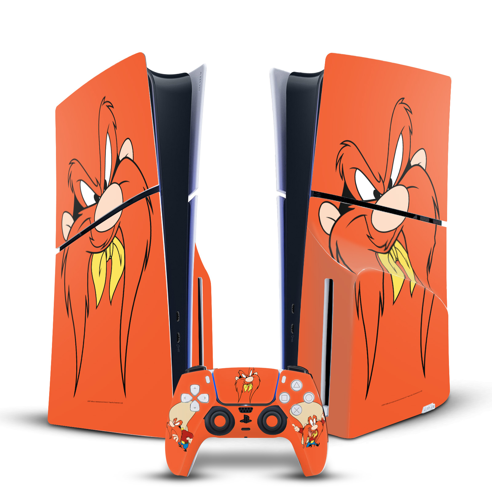 LOONEY TUNES GRAPHICS AND CHARACTERS VINYL SKIN FOR SONY PS5 SLIM DISC BUNDLE