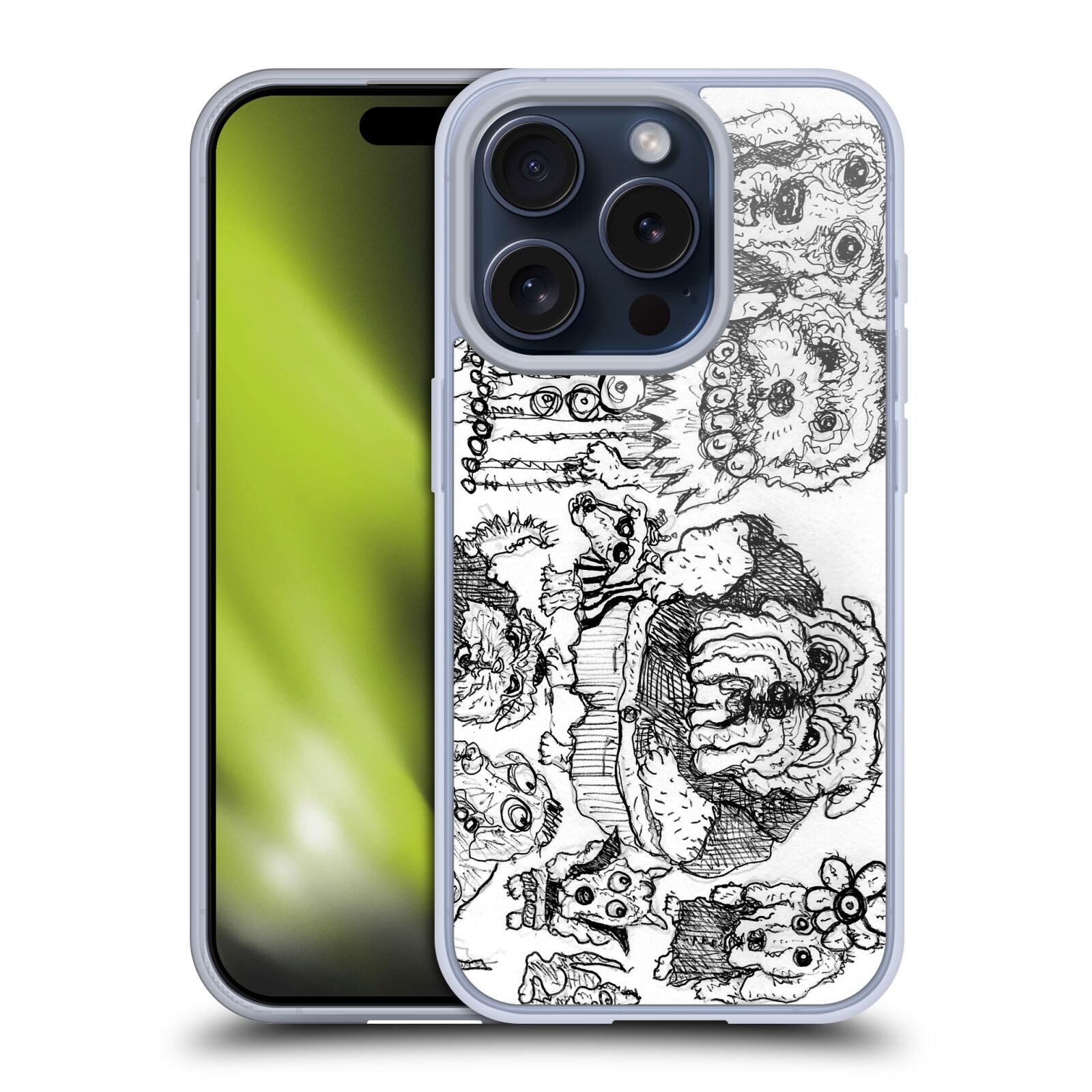 MAD DOG ART GALLERY B&W DOODLE ÉTUI COQUE EN GEL POUR APPLE iPHONE TÉLÉPHONES - Photo 11 sur 17
