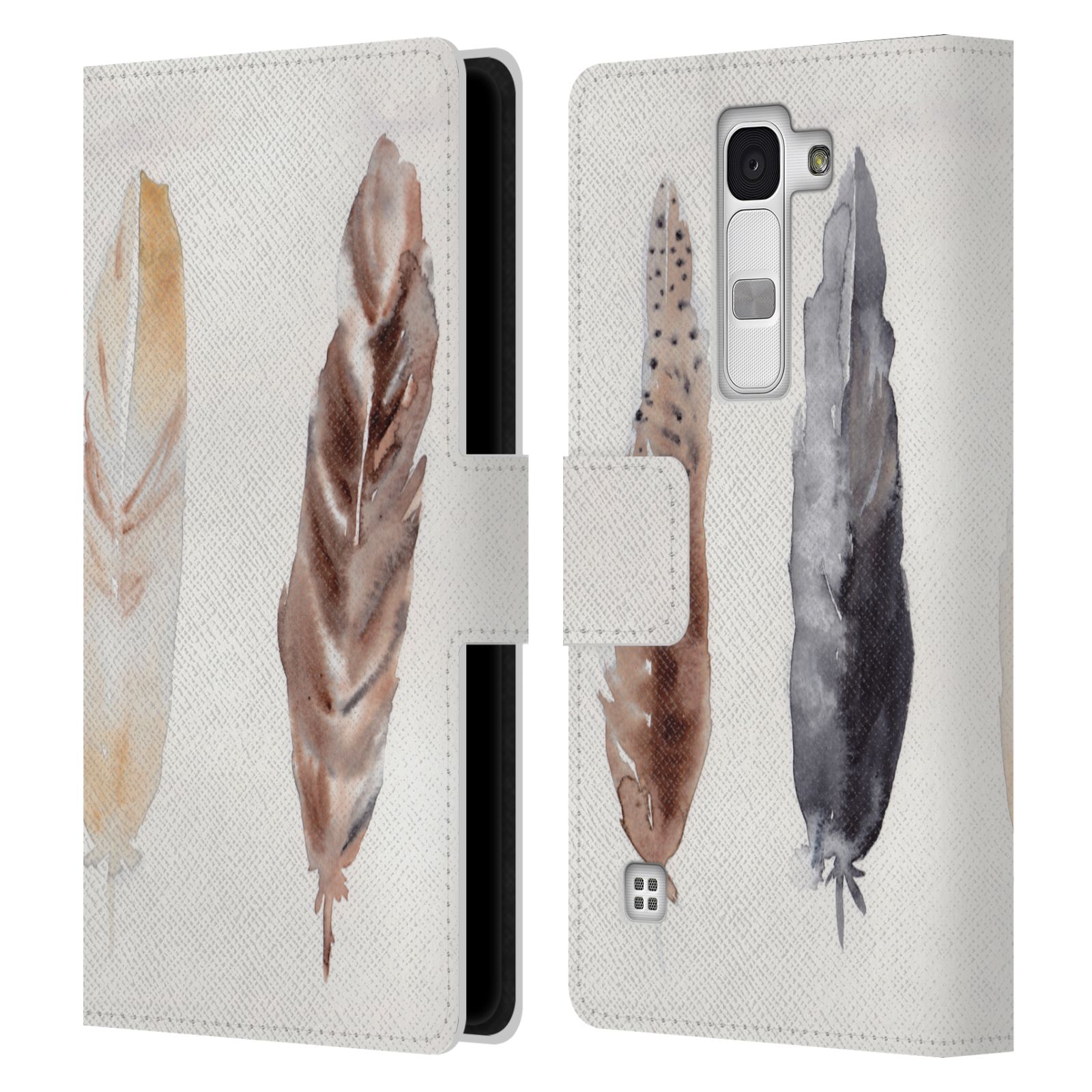 OFFICIAL MAI AUTUMN FEATHERS LEATHER BOOK WALLET CASE COVER FOR LG PHONES 2 - Picture 6 of 9