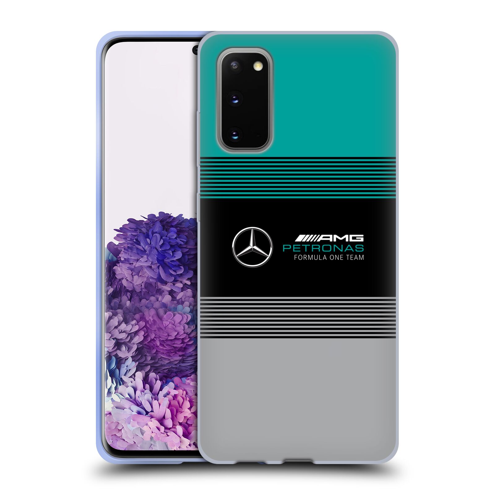 Head Case Designs Licenza Ufficiale Mercedes-AMG Petronas F1 Team Fibra di Carbonio Logo Cover in Morbido Gel Compatibile con Samsung Galaxy S21 Ultra 5G