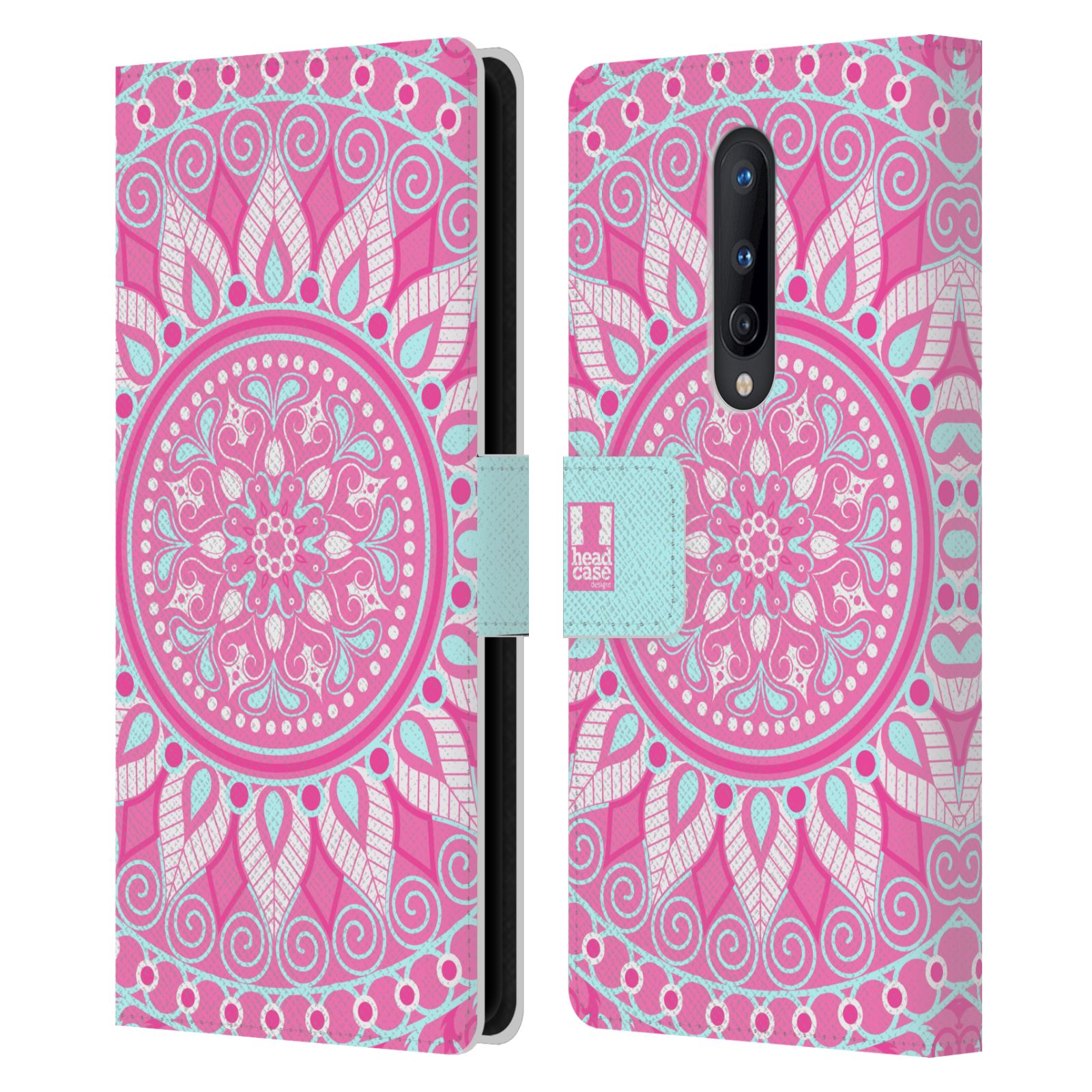 HEAD CASE DESIGNS MANDALA LEATHER BOOK WALLET CASE COVER FOR ONEPLUS PHONES - Picture 8 of 11