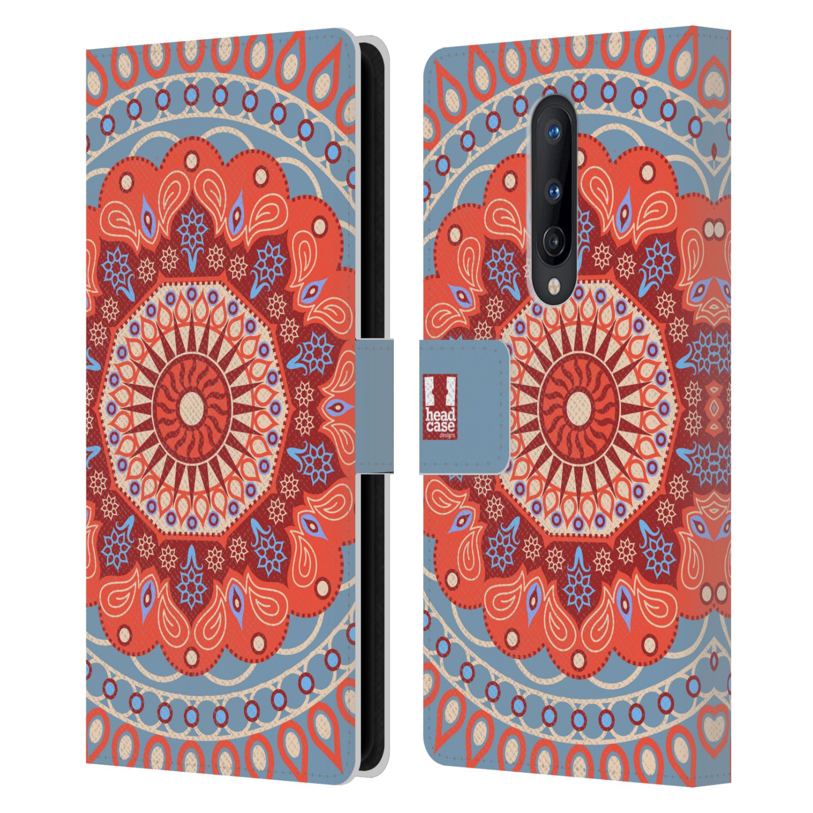 HEAD CASE DESIGNS MANDALA LEATHER BOOK WALLET CASE COVER FOR ONEPLUS PHONES - Picture 10 of 11