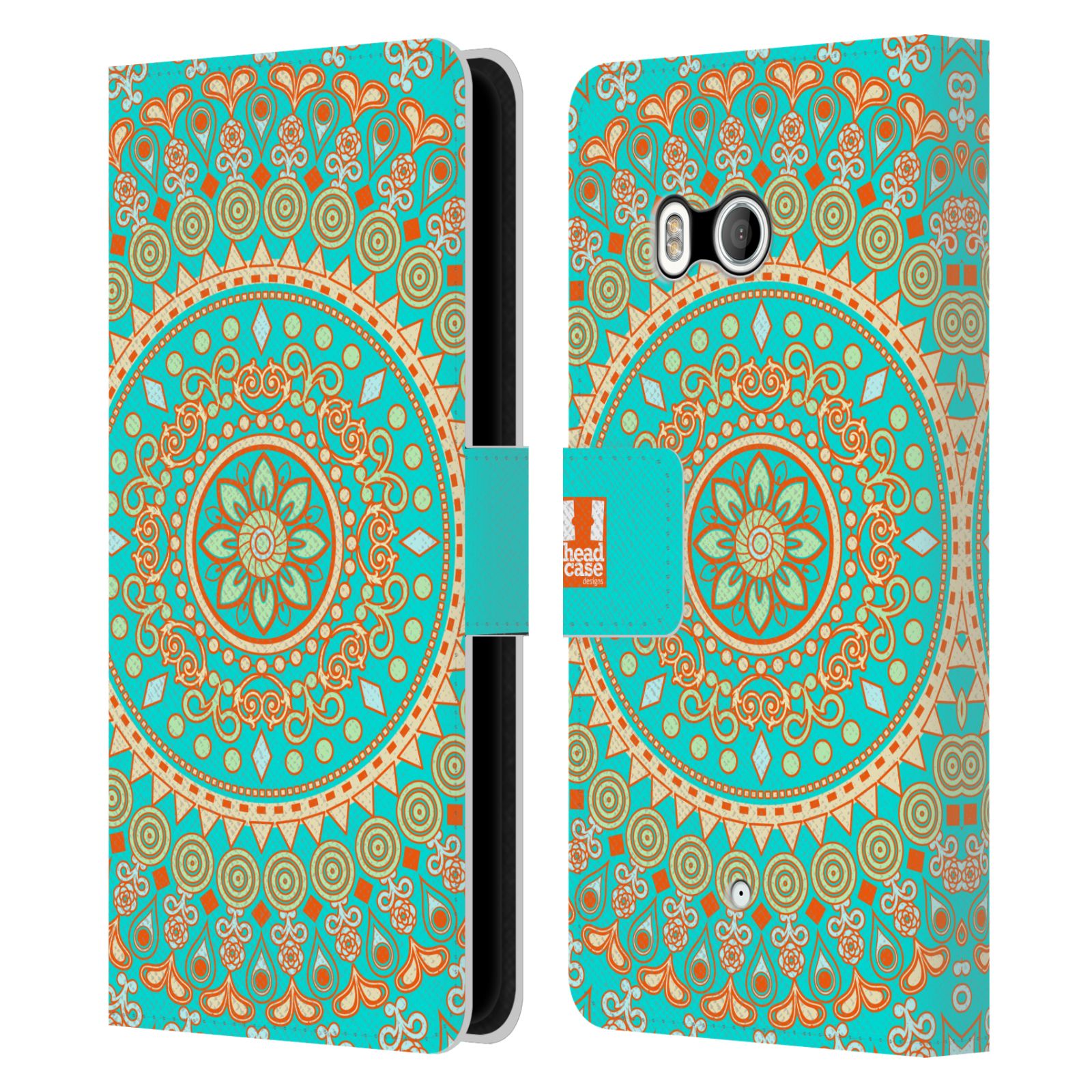 FUNDA CARTERA HEAD CASE DESIGNS CON DIBUJO DE CUERO MANDALA PARA TELÉFONOS HTC 1 - Imagen 7 de 7