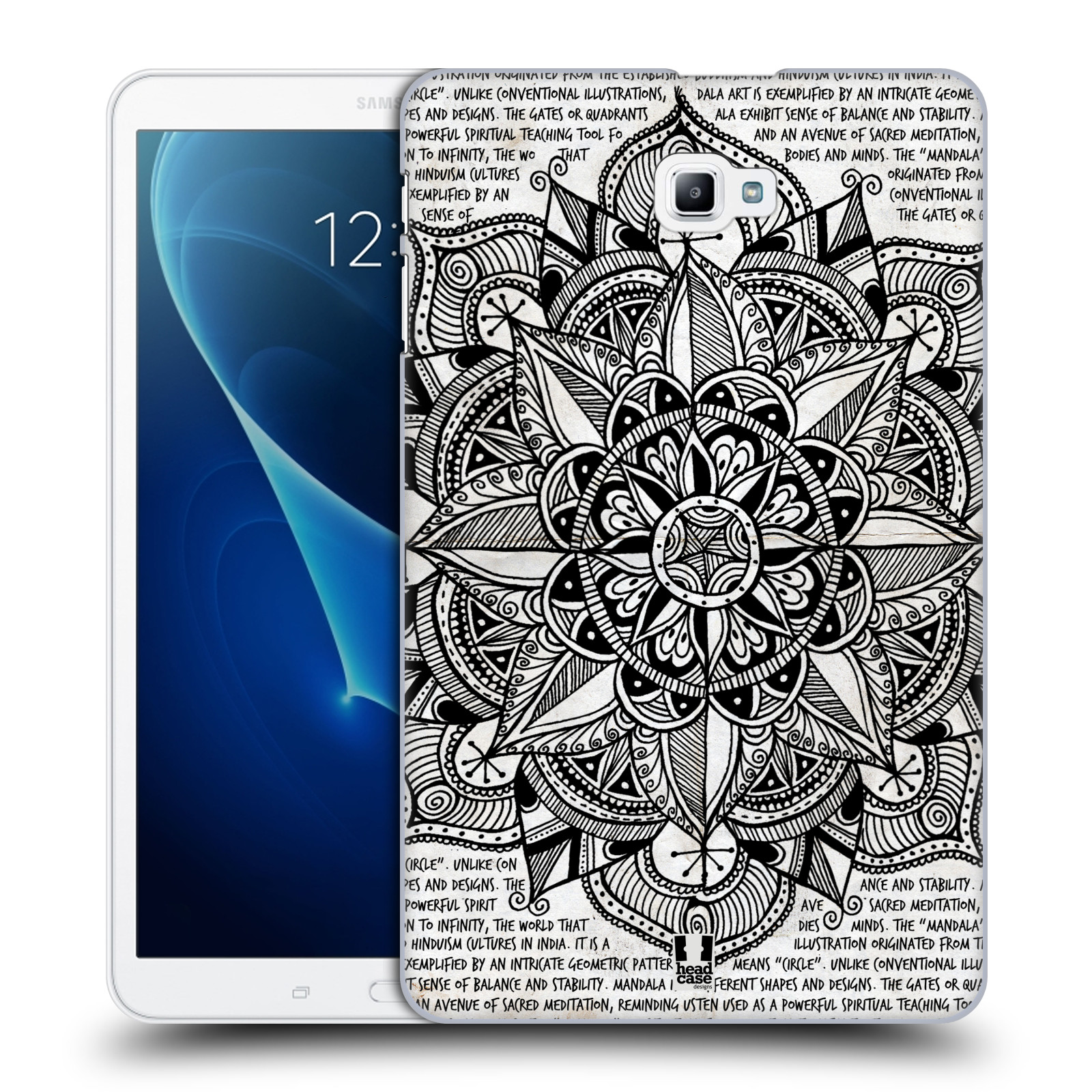 HEAD CASE DESIGNS MANDALA DOODLES BACK CASE & WALLPAPER FOR SAMSUNG TABLETS 1 - Picture 10 of 12