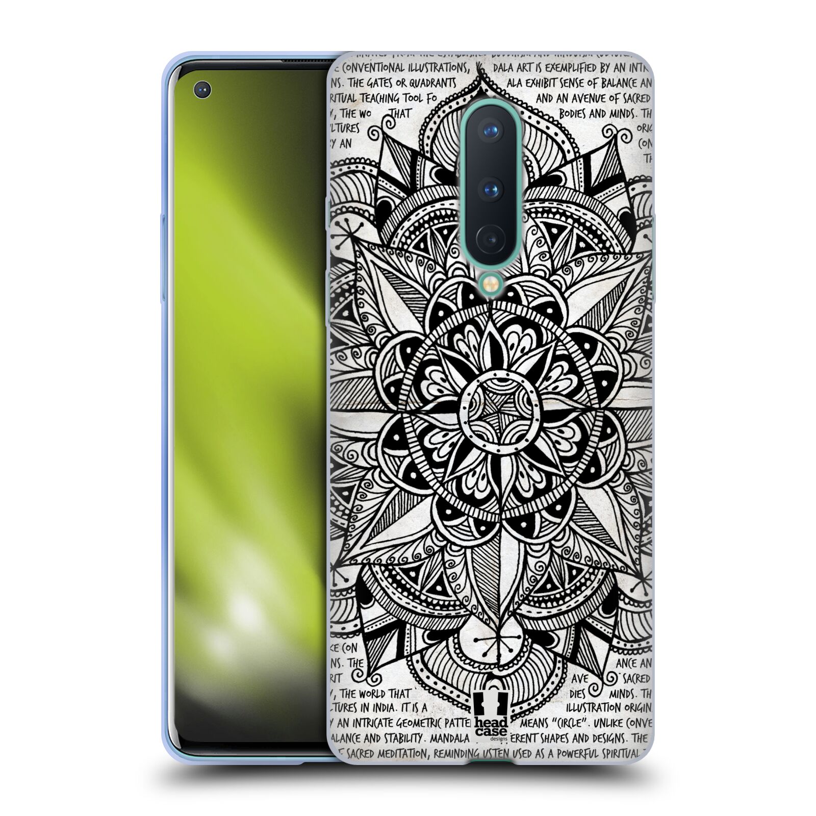 FUNDA HEAD CASE DESIGNS MANDALA GARABATOS GEL SUAVE PARA TELÉFONOS GOOGLE ONEPLUS - Imagen 10 de 12