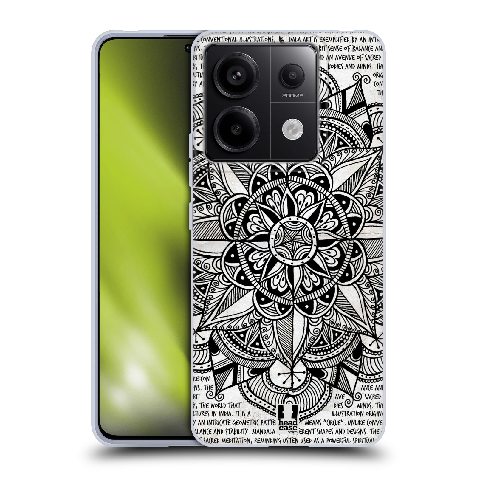 Silikonové pouzdro na mobil Xiaomi Redmi Note 13 Pro 5G / Poco X6 5G - Head Case - Mandala Doodle Paper (Silikonový kryt, obal, pouzdro na mobilní telefon Xiaomi Redmi Note 13 Pro 5G / Poco X6 5G s motivem Mandala Doodle Paper)