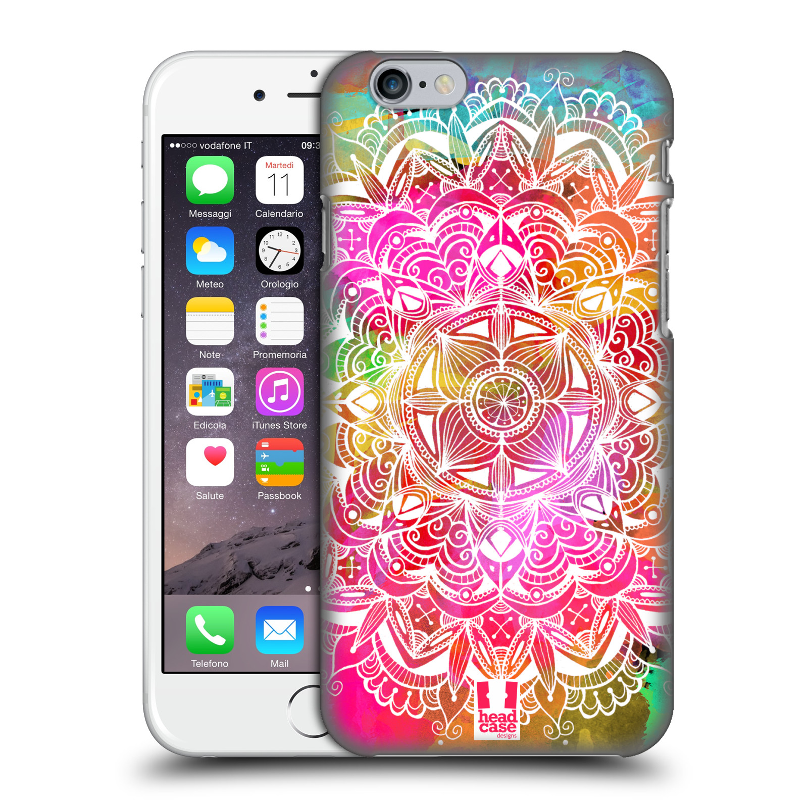 Plastové pouzdro na mobil Apple iPhone 6 HEAD CASE Mandala Doodle Watercolour (Kryt či obal na mobilní telefon Apple iPhone 6)