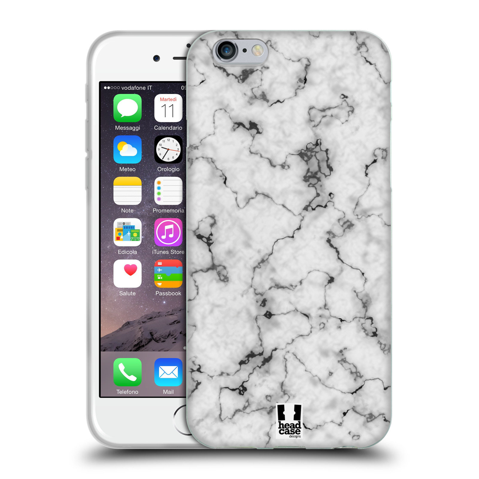 Silikonové pouzdro na mobil Apple iPhone 6 - Head Case - Bílý mramor (Silikonový kryt či obal na mobilní telefon s motivem Bílý mramor pro Apple iPhone 6)