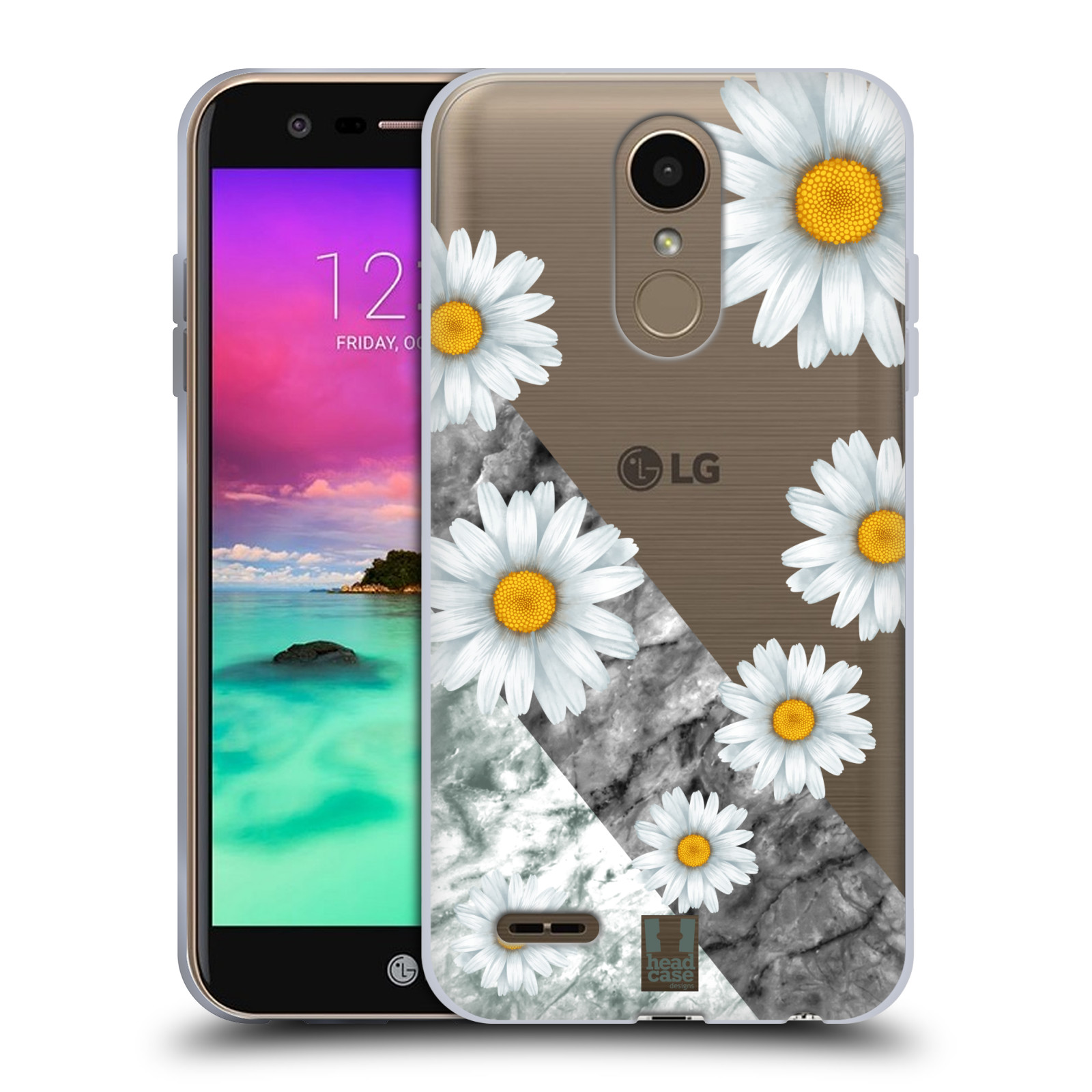 HEAD CASE DESIGNS MARBLE & FLORALS SOFT GEL CASE & WALLPAPER FOR LG PHONES 2 - Picture 9 of 9