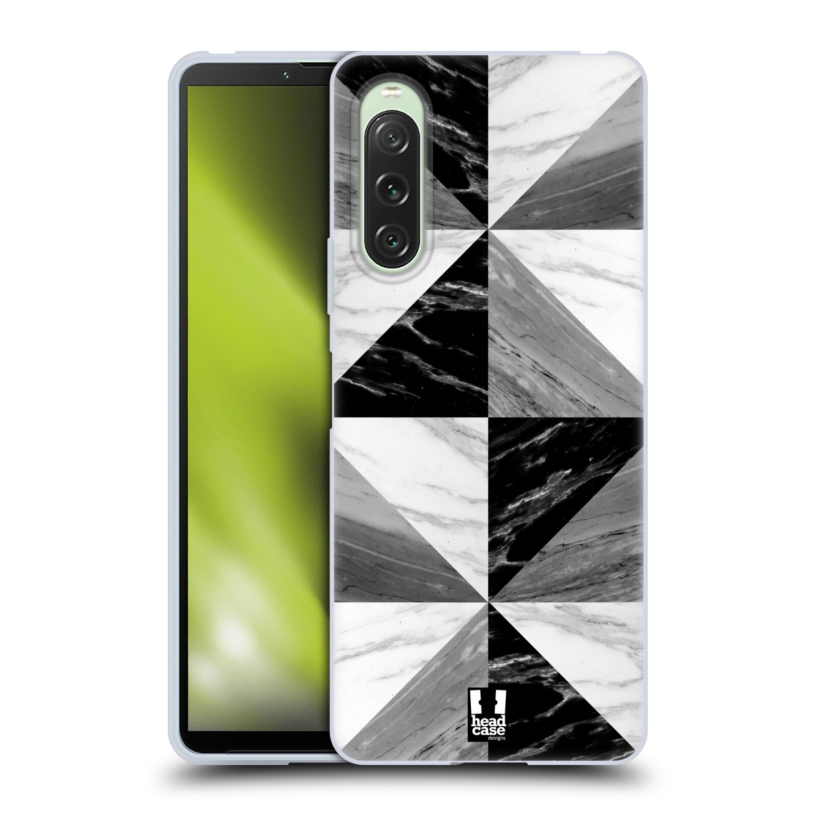 Silikonové pouzdro - Sony Xperia 10 V - Head Case - Mramor triangl (Silikonový kryt či obal na mobilní telefon s motivem Mramor triangl pro Sony Xperia 10 V)