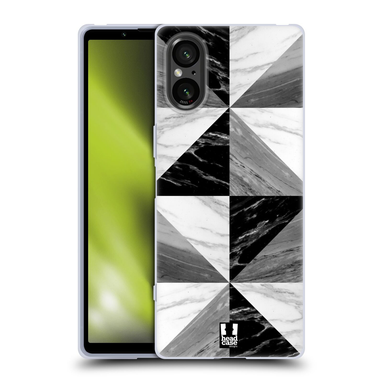 Silikonové pouzdro na mobil Sony Xperia 5 V - Head Case - Mramor triangl (Silikonový kryt či obal na mobilní telefon s motivem Mramor triangl pro Sony Xperia 5 V)