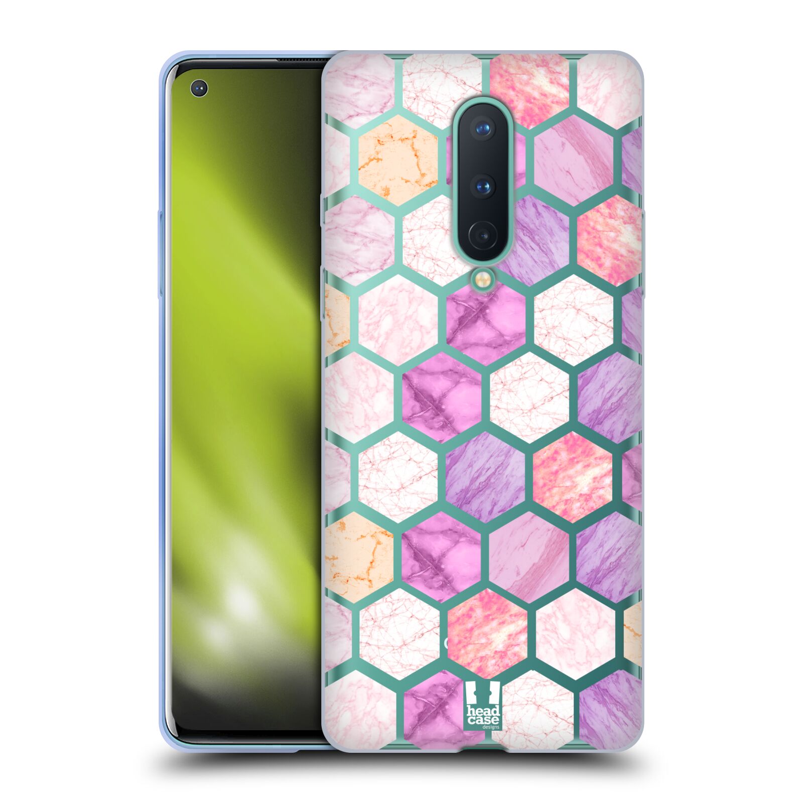 FUNDA HEAD CASE DESIGNS CON DIBUJO DE AZULEJOS DE MÁRMOL SUAVE PARA TELÉFONOS GOOGLE ONEPLUS - Imagen 8 de 10