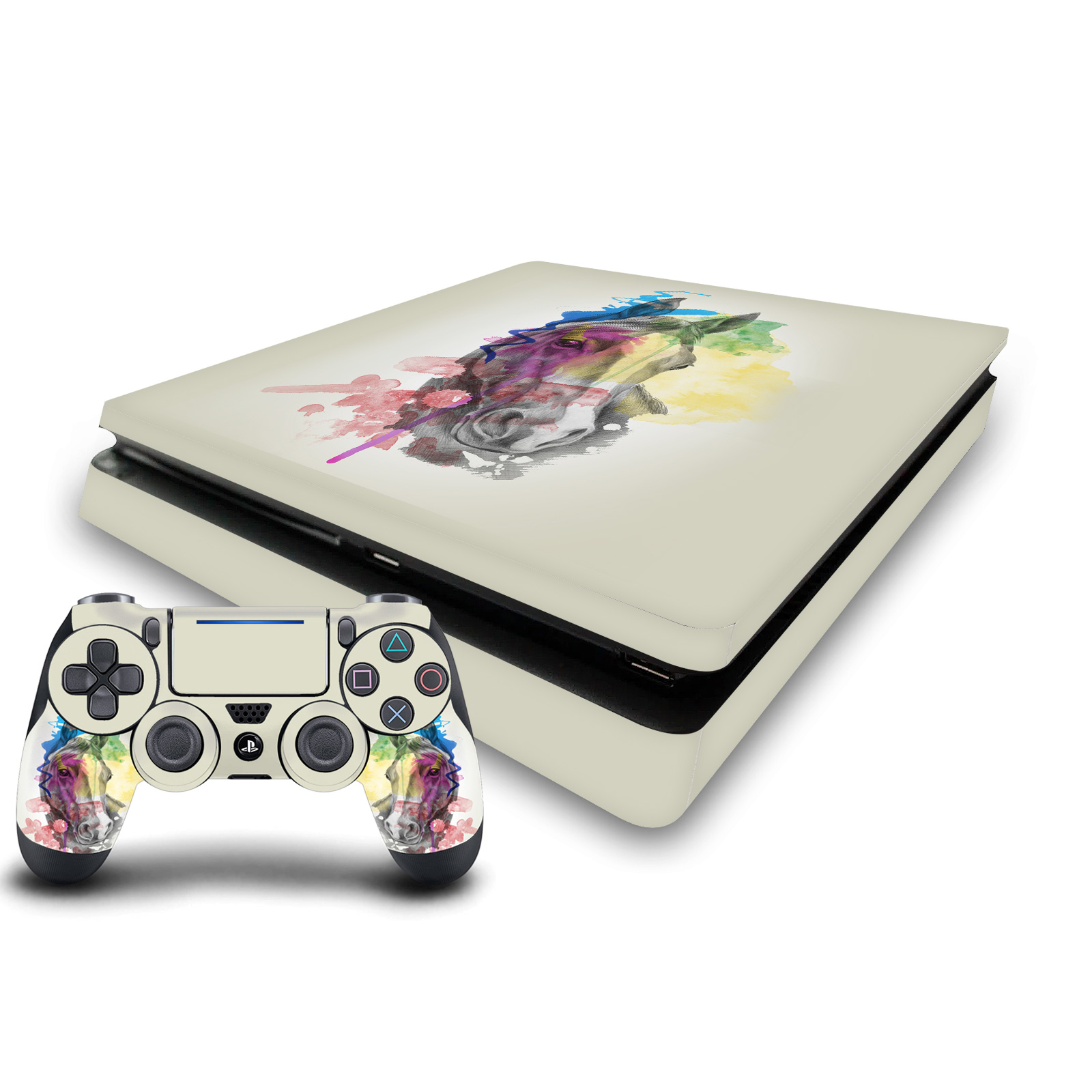 OFFICIAL MARK ASHKENAZI ART MIX VINYL SKIN FOR PS4 SLIM CONSOLE & CONTROLLER