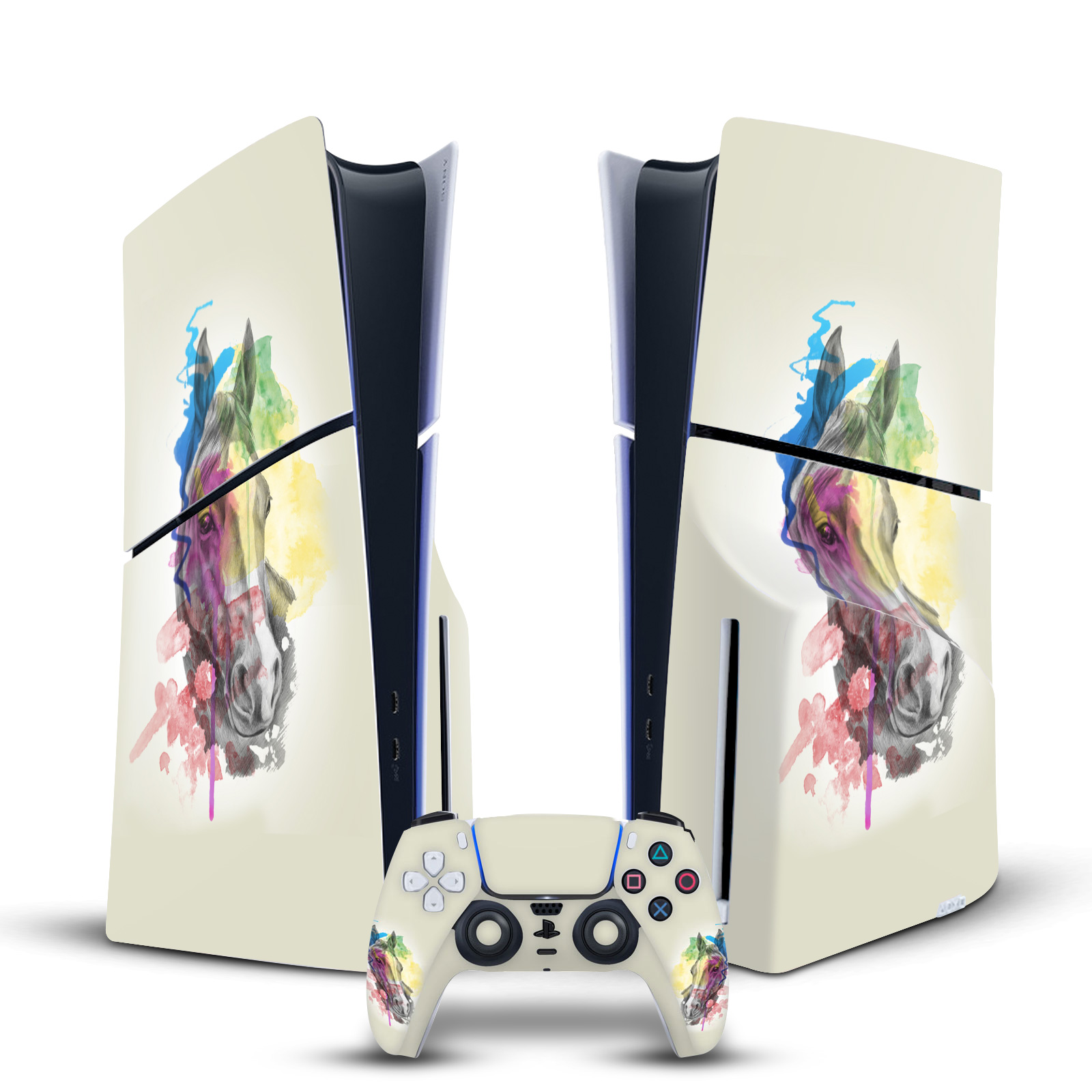 MARK ASHKENAZI ART MIX VINYL SKIN DECAL FOR PS5 SLIM DISC CONSOLE & CONTROLLER