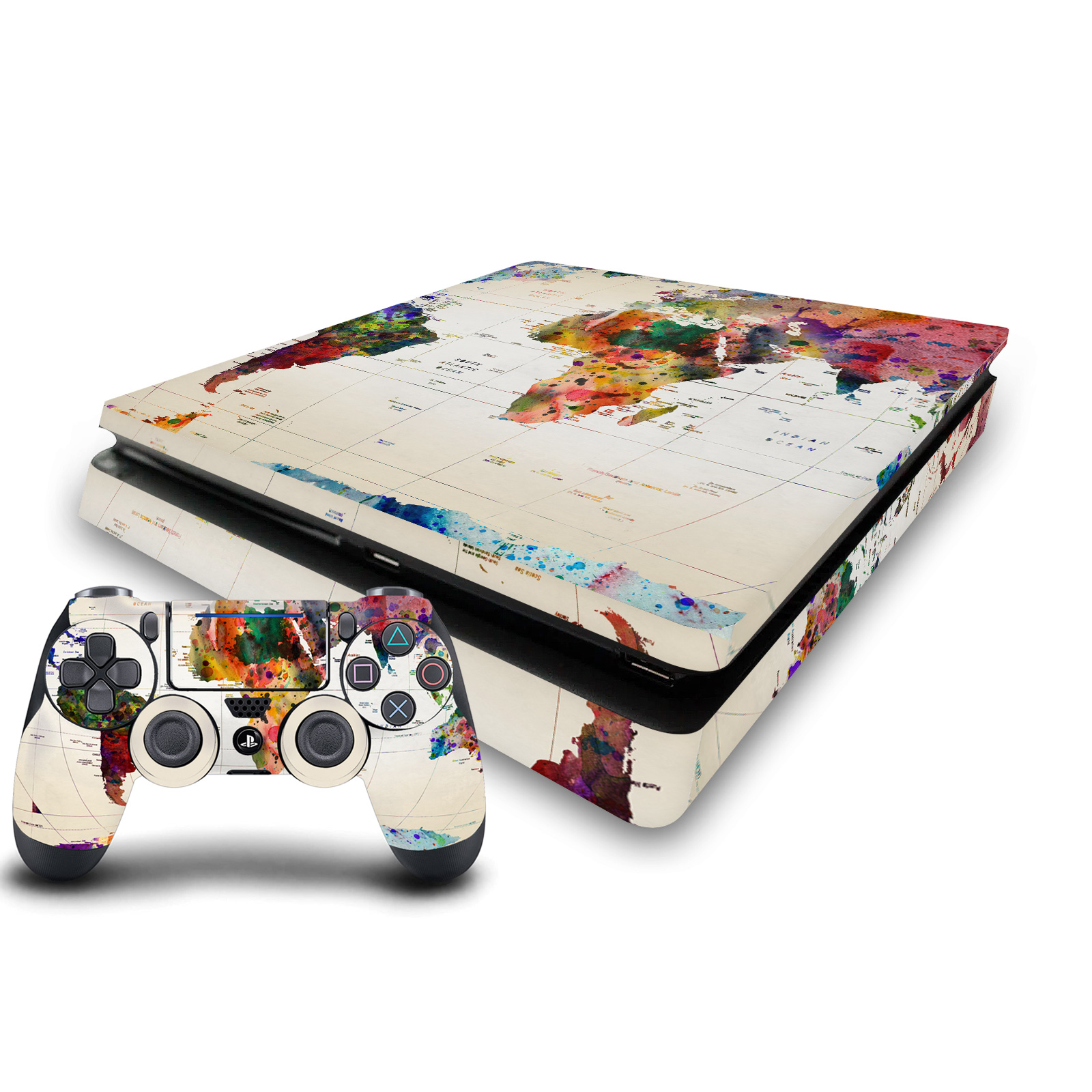 OFFICIAL MARK ASHKENAZI ART MIX VINYL SKIN FOR PS4 SLIM CONSOLE & CONTROLLER