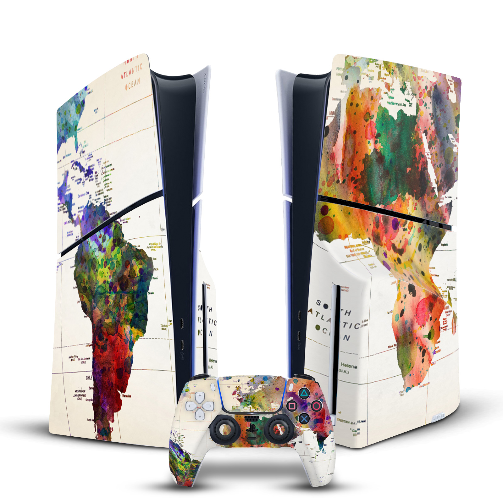 MARK ASHKENAZI ART MIX VINYL SKIN DECAL FOR PS5 SLIM DISC CONSOLE & CONTROLLER