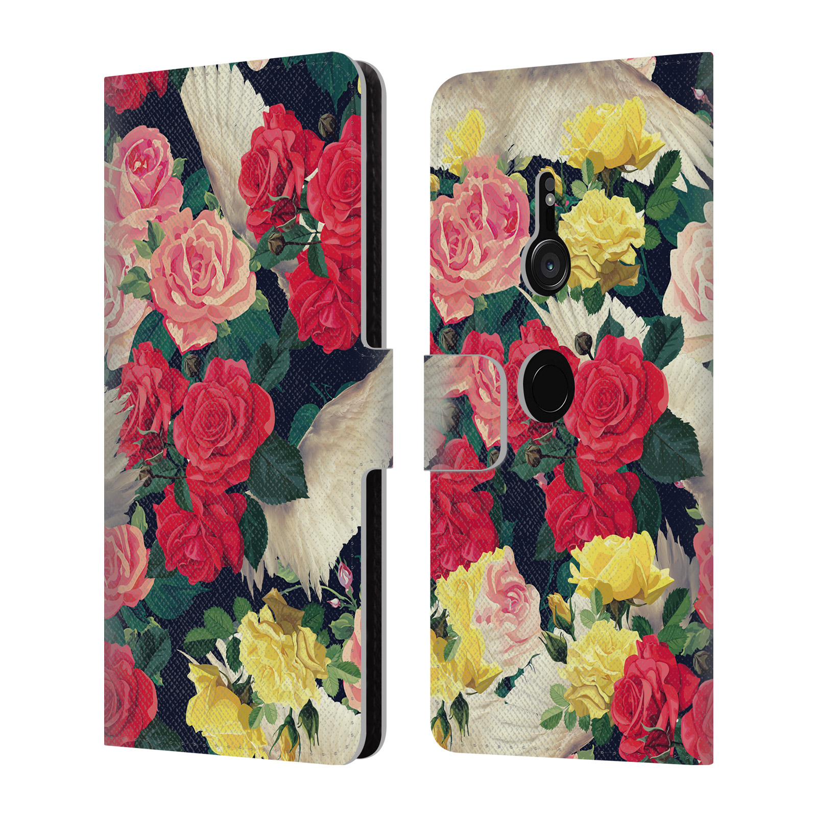 OFFICIAL MARK ASHKENAZI FLORALS LEATHER BOOK WALLET CASE COVER FOR SONY PHONES 1 - Picture 9 of 11