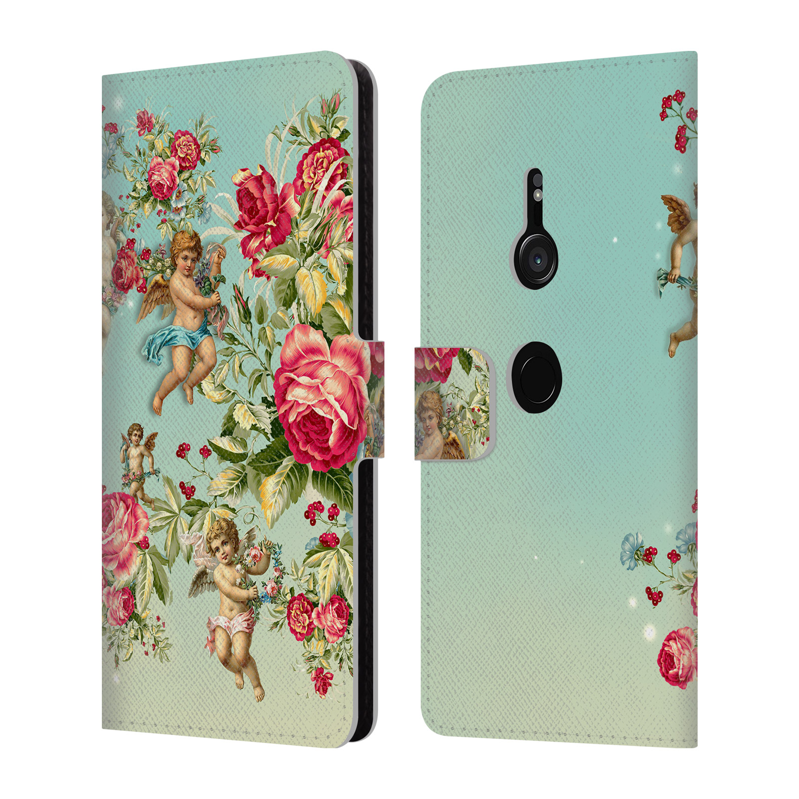 OFFICIAL MARK ASHKENAZI FLORALS LEATHER BOOK WALLET CASE COVER FOR SONY PHONES 1 - Picture 10 of 11