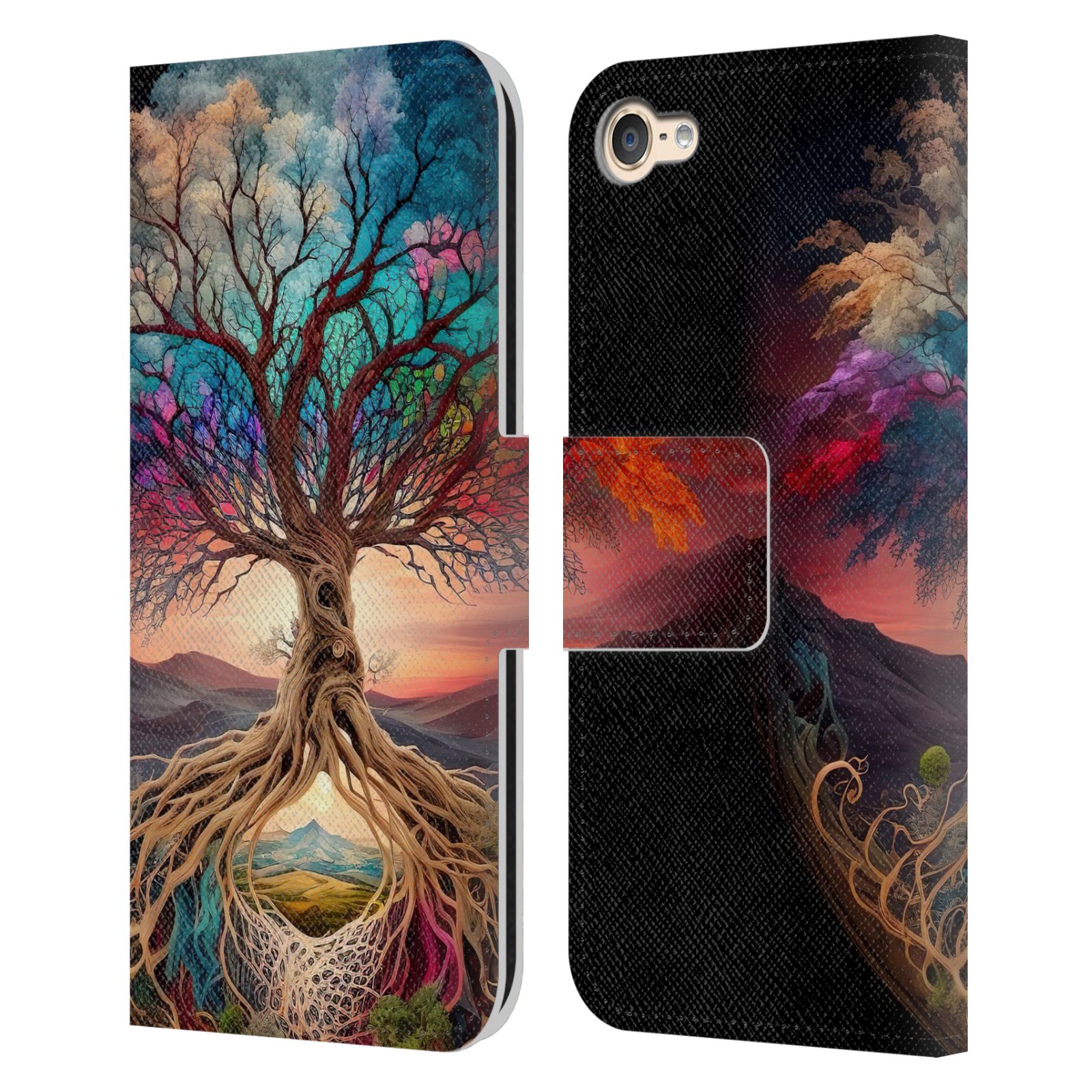MARK ASHKENAZI MULTICOLOR FLORALS LEATHER BOOK CASE FOR APPLE iPOD TOUCH MP3 - Picture 12 of 12