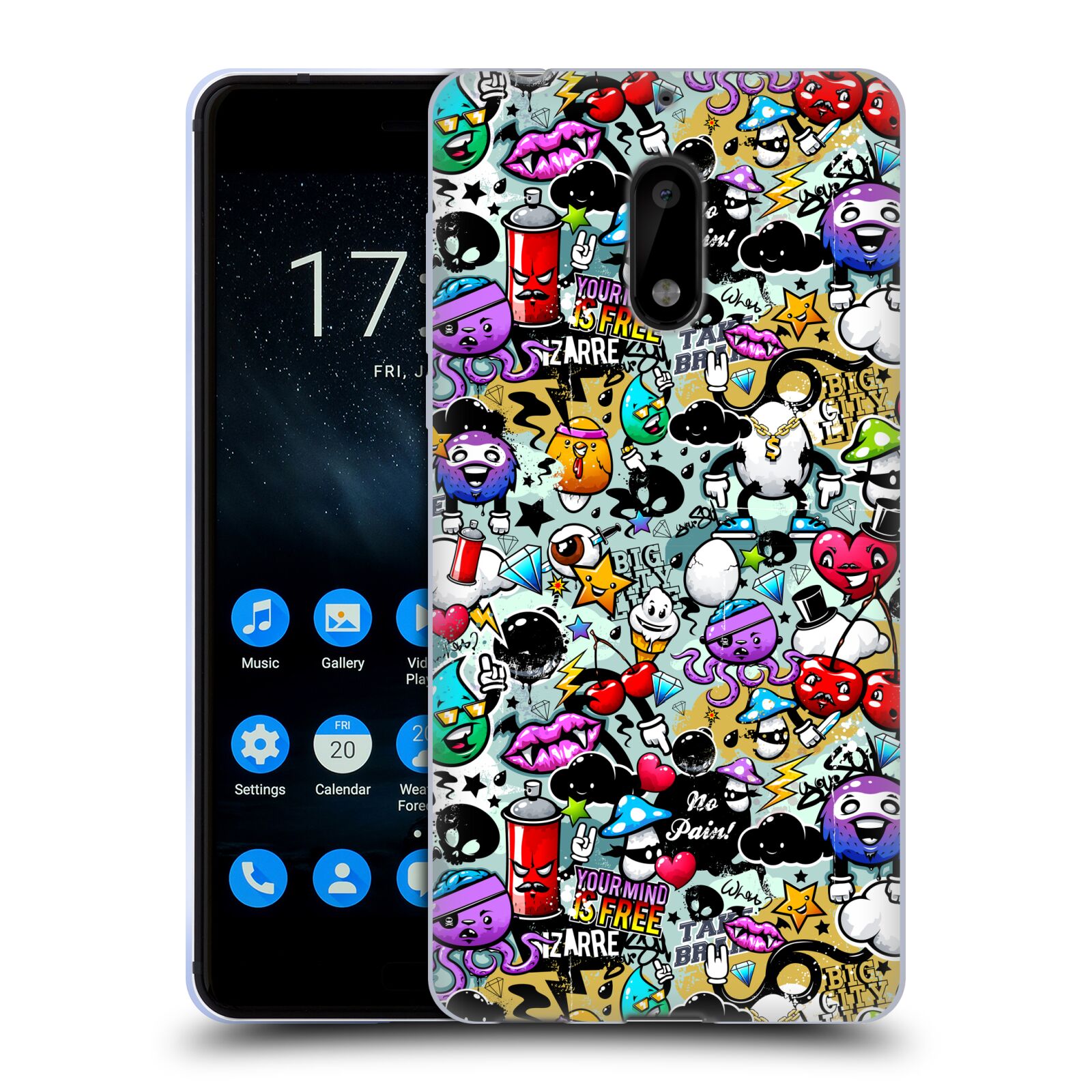 FUNDA GEL SUAVE GRAFFITI MARCA OFICIAL ASHKENAZI PARA TELÉFONOS NOKIA 1 - Imagen 8 de 13
