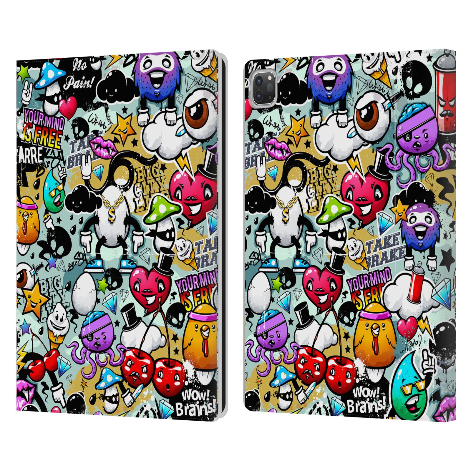 OFFICIAL MARK ASHKENAZI GRAFFITI LEATHER BOOK WALLET CASE COVER FOR APPLE iPAD - Picture 7 of 12