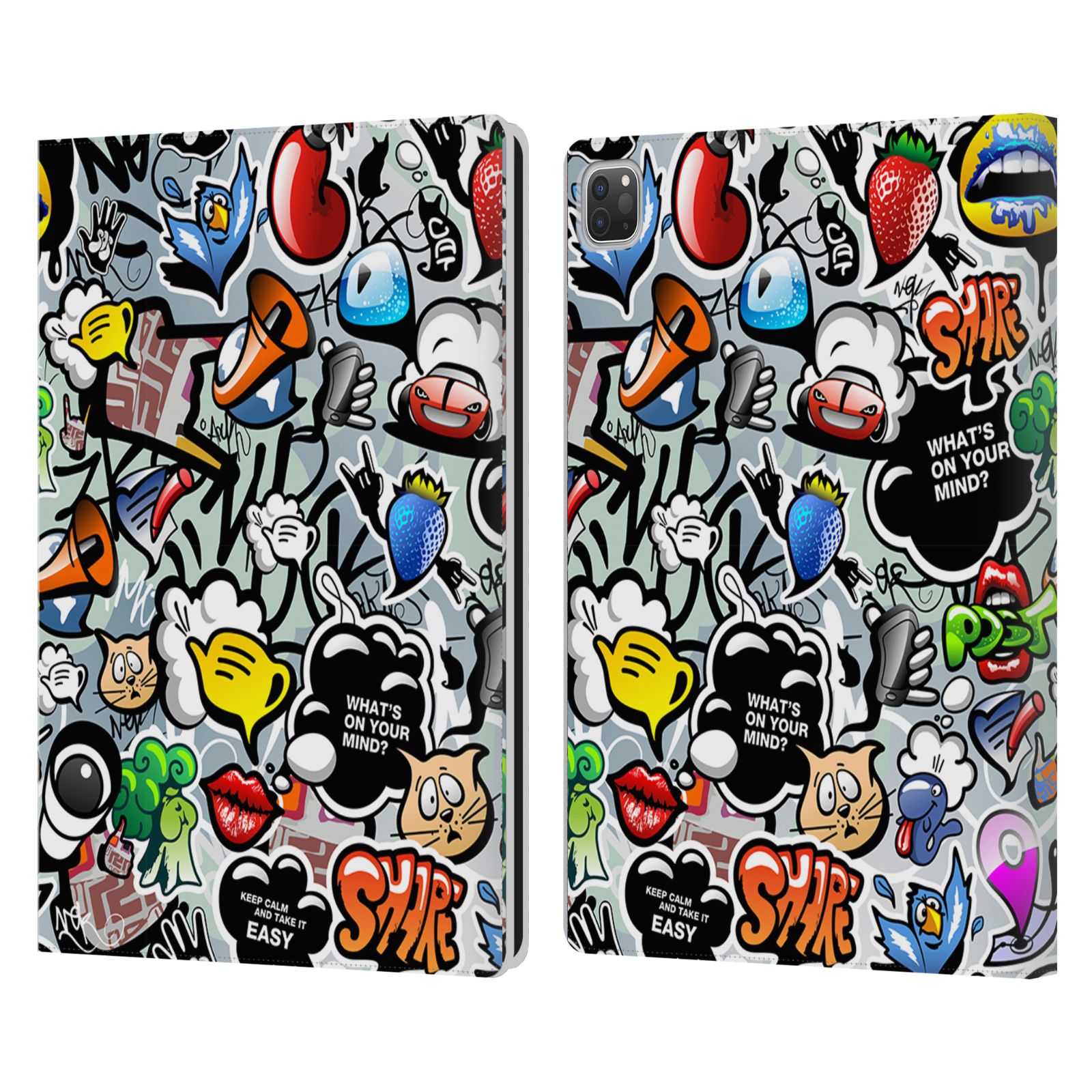 OFFICIAL MARK ASHKENAZI GRAFFITI LEATHER BOOK WALLET CASE COVER FOR APPLE iPAD - Picture 11 of 12