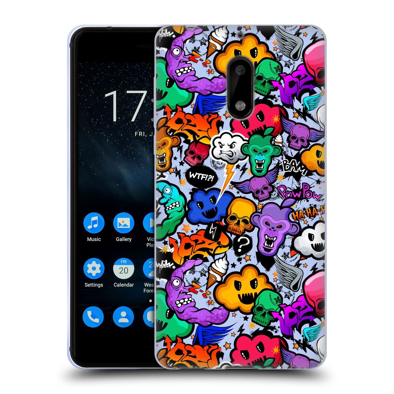FUNDA GEL SUAVE GRAFFITI MARCA OFICIAL ASHKENAZI PARA TELÉFONOS NOKIA 1 - Imagen 11 de 13