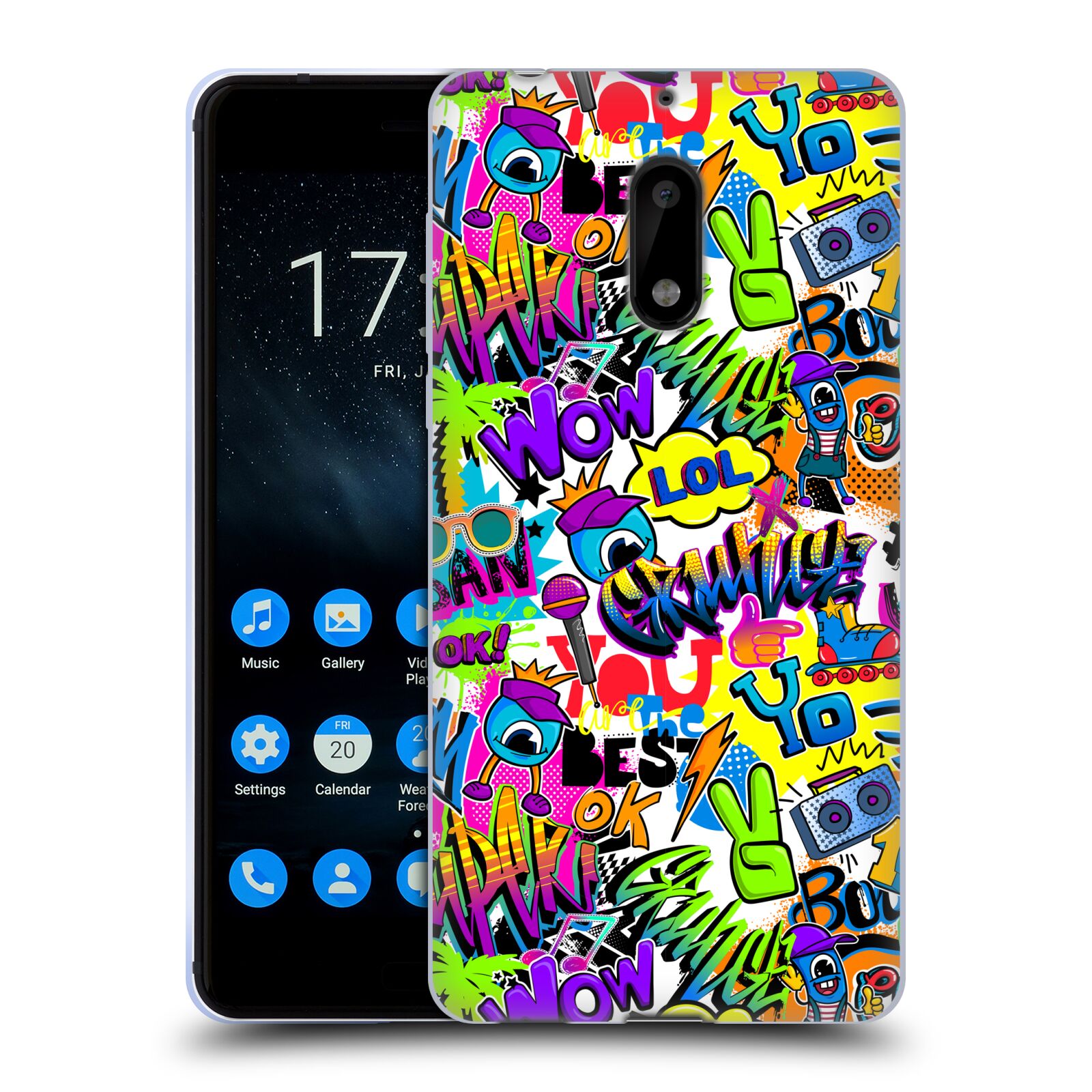 FUNDA GEL SUAVE GRAFFITI MARCA OFICIAL ASHKENAZI PARA TELÉFONOS NOKIA 1 - Imagen 13 de 13