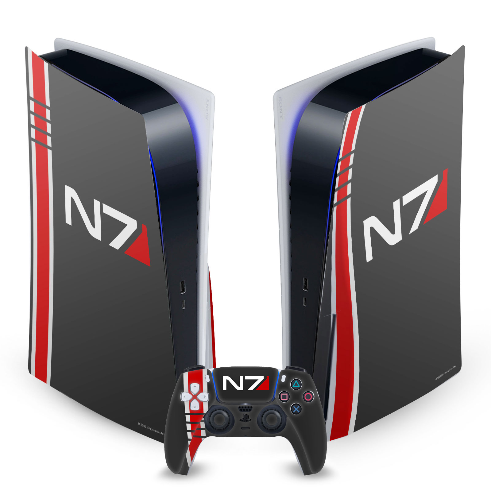 EA BIOWARE MASS EFFECT GRAPHICS VINYL SKIN FOR SONY PS5 DISC EDITION BUNDLE