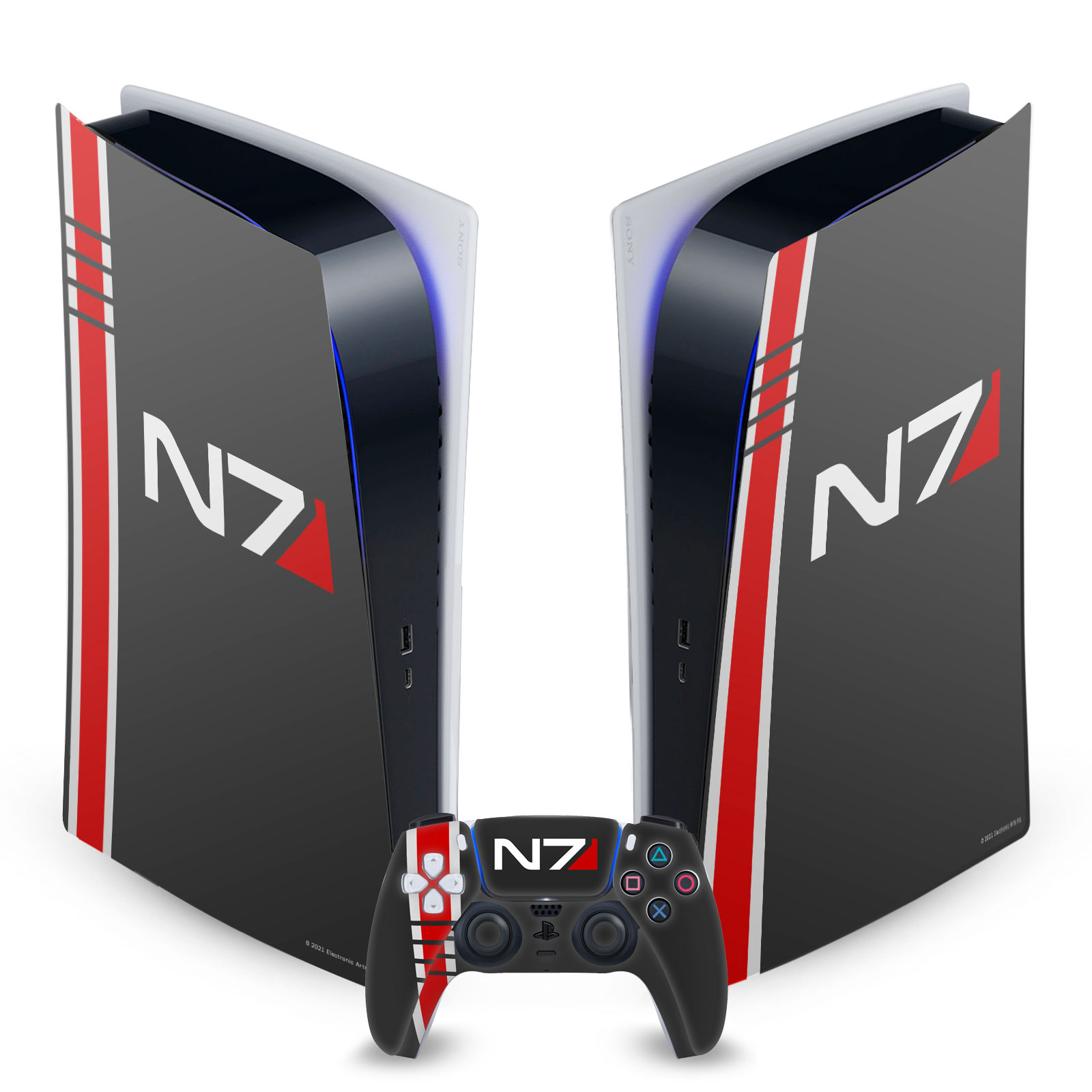 EA BIOWARE MASS EFFECT GRAPHICS VINYL SKIN FOR SONY PS5 DIGITAL EDITION BUNDLE