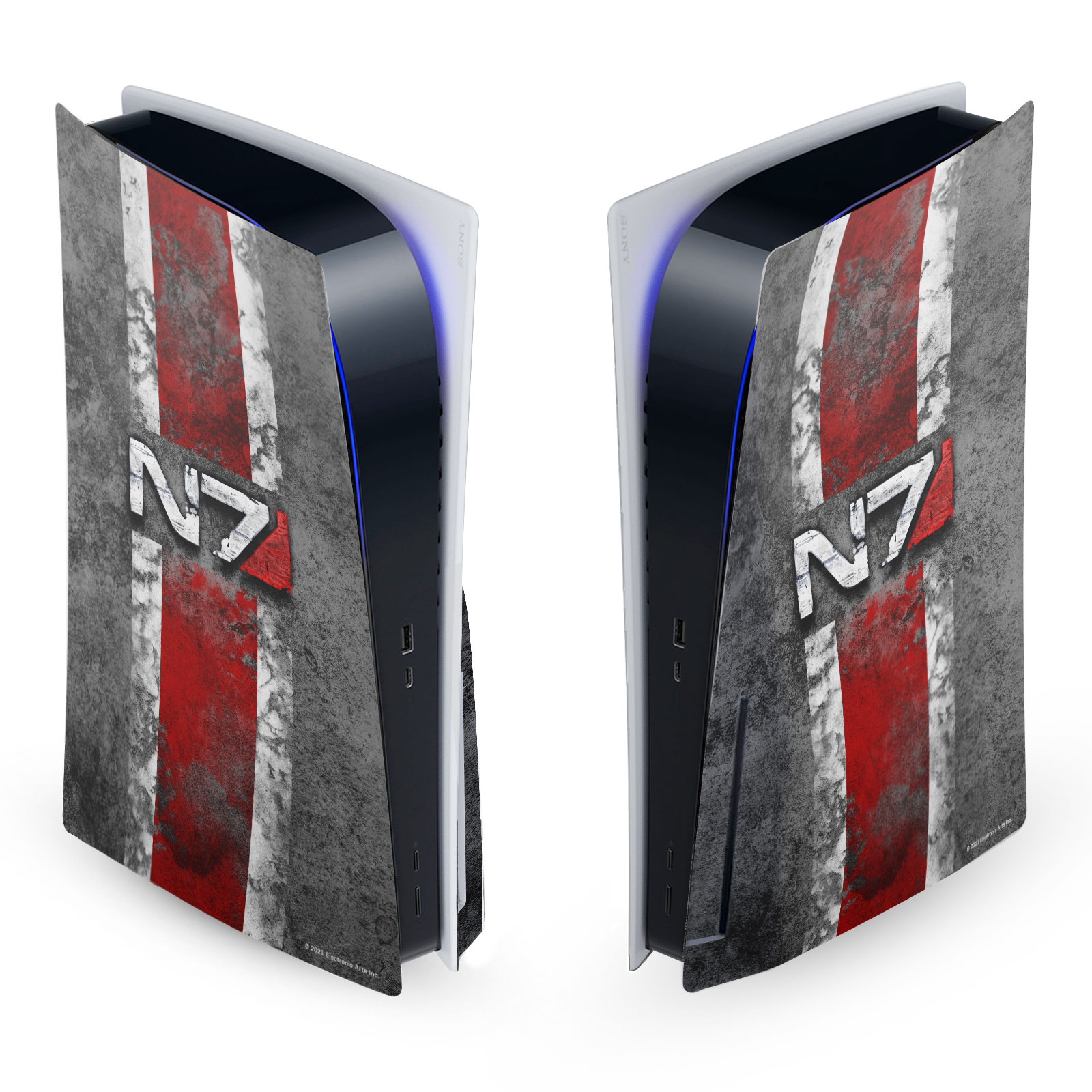 N7 Logo Distressed Gaming Skin for PS5 Console (Disc)