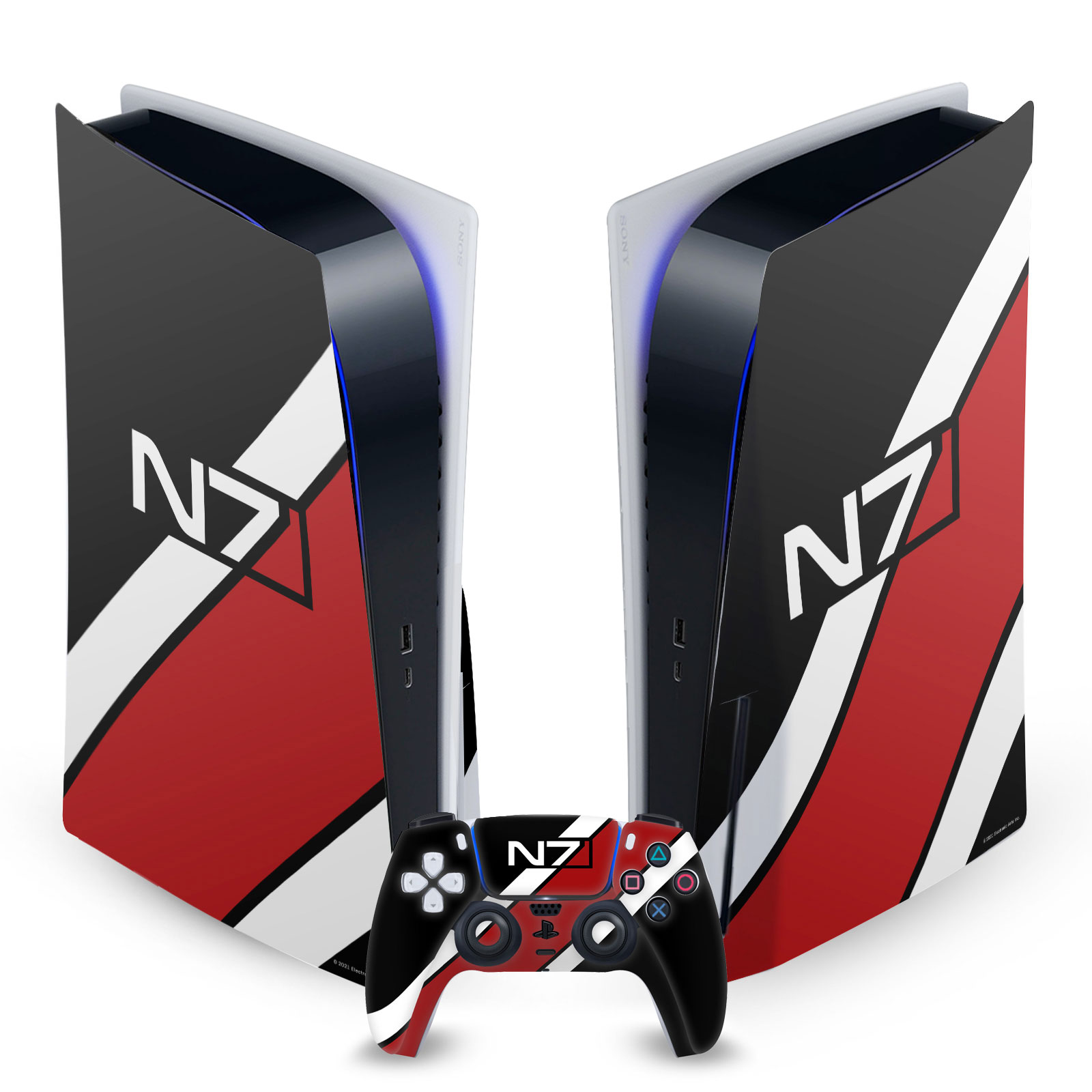 EA BIOWARE MASS EFFECT GRAPHICS VINYL SKIN FOR SONY PS5 DISC EDITION BUNDLE