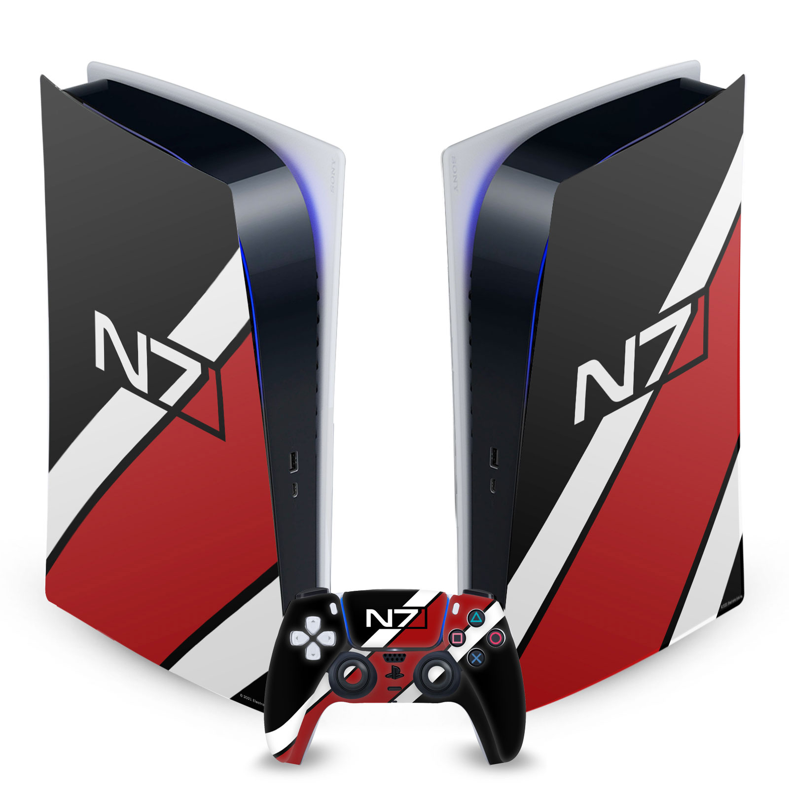 EA BIOWARE MASS EFFECT GRAPHICS VINYL SKIN FOR SONY PS5 DIGITAL EDITION BUNDLE