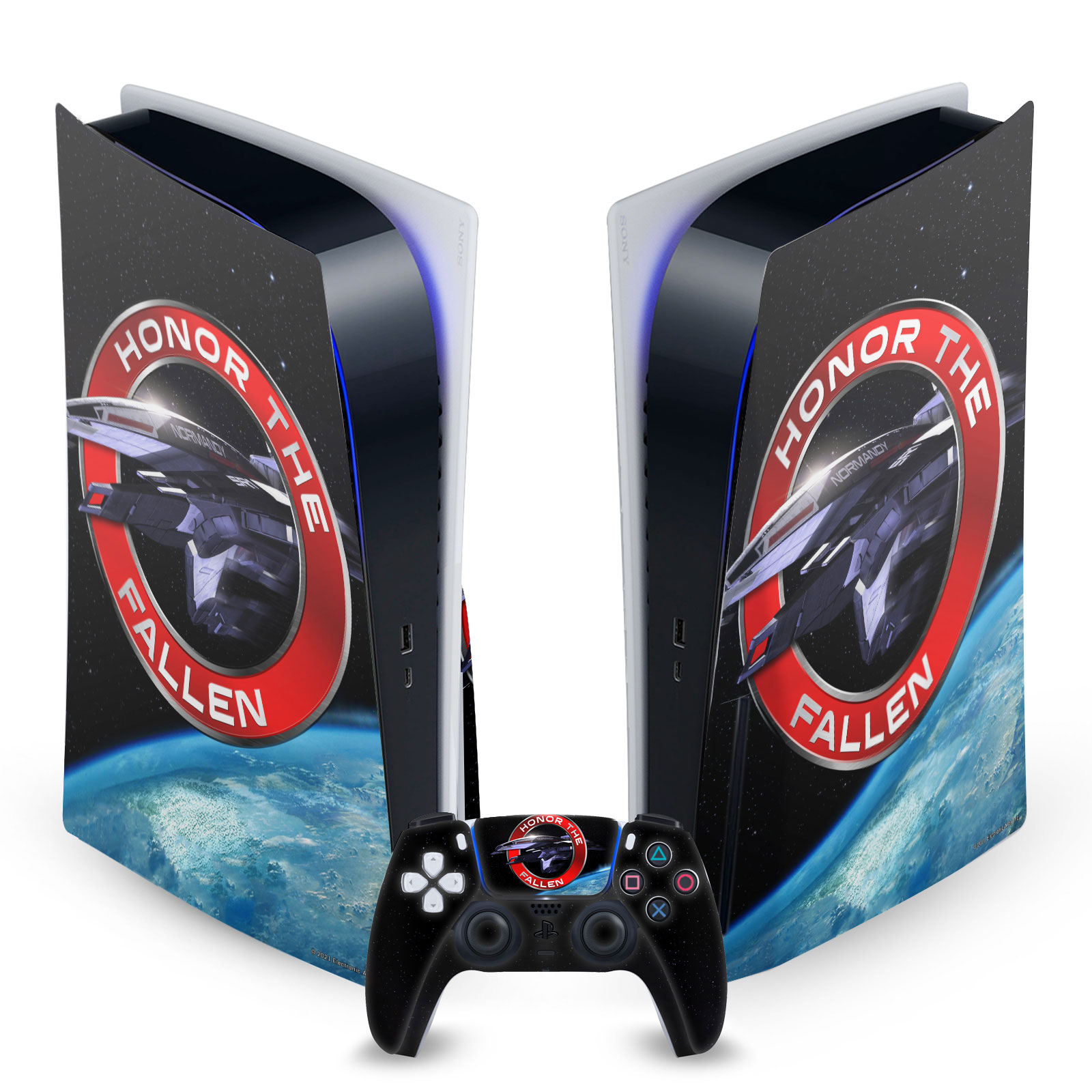 EA BIOWARE MASS EFFECT GRAPHICS VINYL SKIN FOR SONY PS5 DISC EDITION BUNDLE