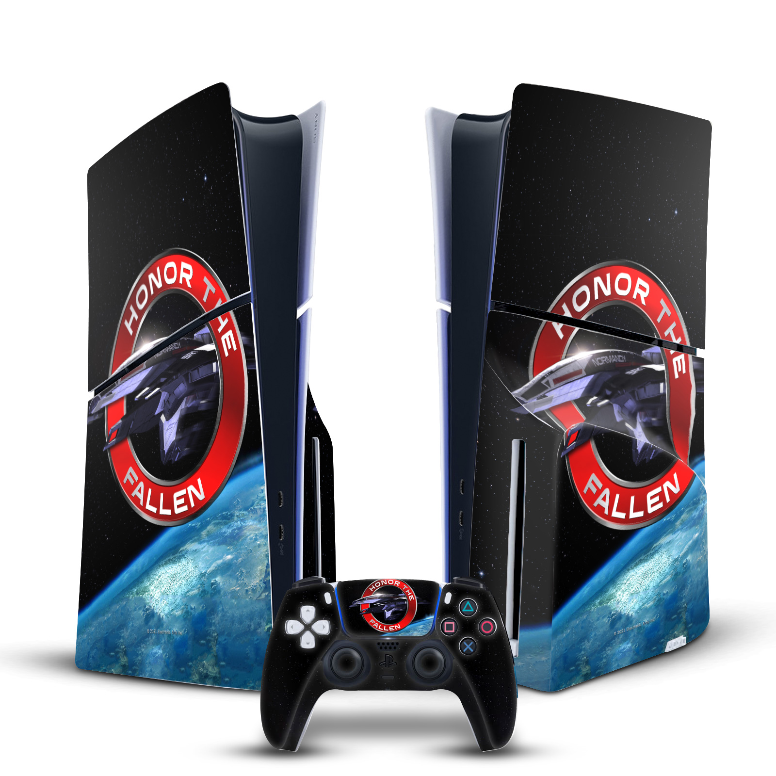 EA BIOWARE MASS EFFECT GRAPHICS VINYL SKIN FOR SONY PS5 SLIM DISC EDITION BUNDLE