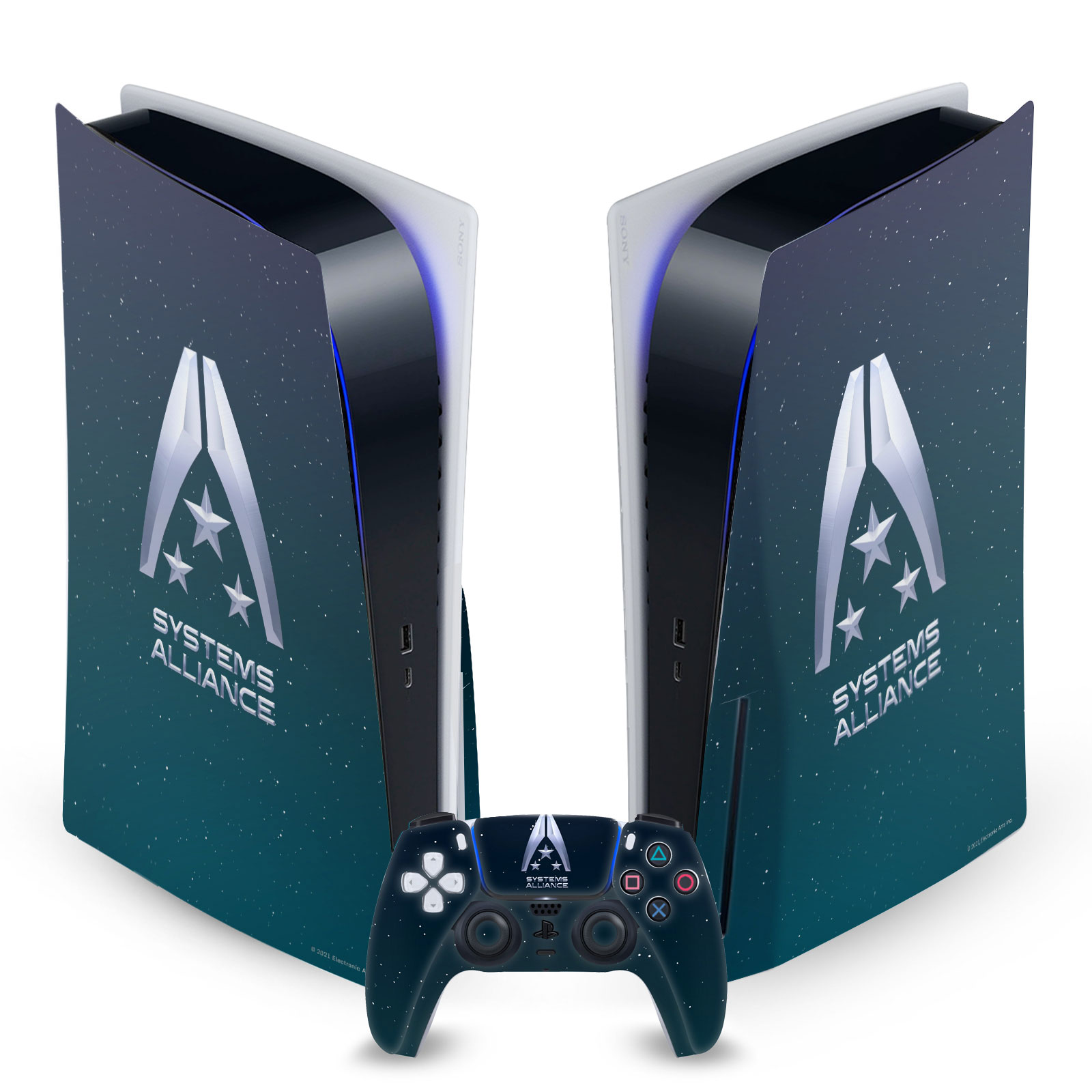 EA BIOWARE MASS EFFECT GRAPHICS VINYL SKIN FOR SONY PS5 DISC EDITION BUNDLE