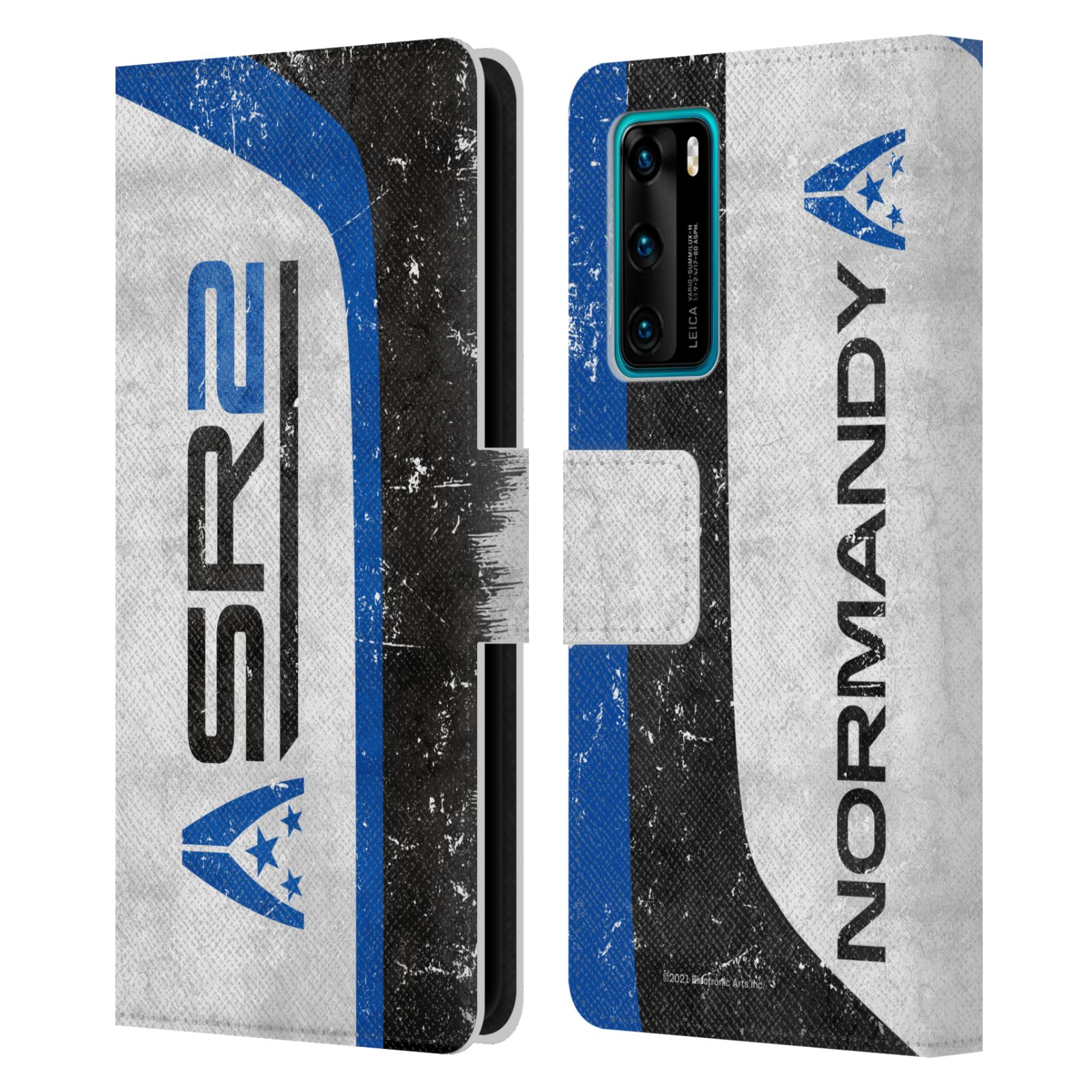 EA BIOWARE MASS EFFECT 3 BADGES AND LOGOS LEATHER BOOK CASE FOR HUAWEI PHONES 4 - Picture 7 of 7