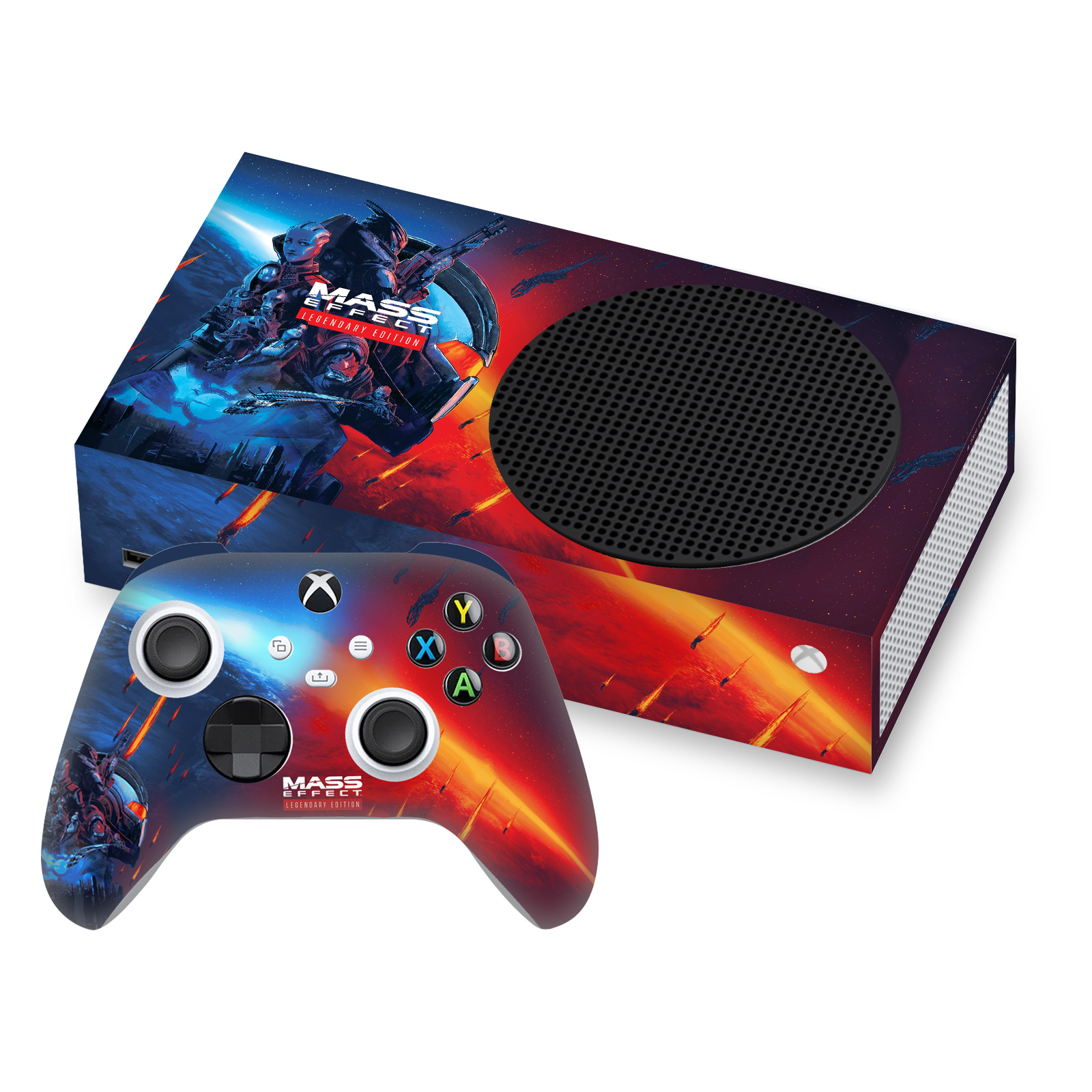 MASS EFFECT LEGENDARY GRAPHICS VINYL SKIN FOR SERIES S CONSOLE & CONTROLLER