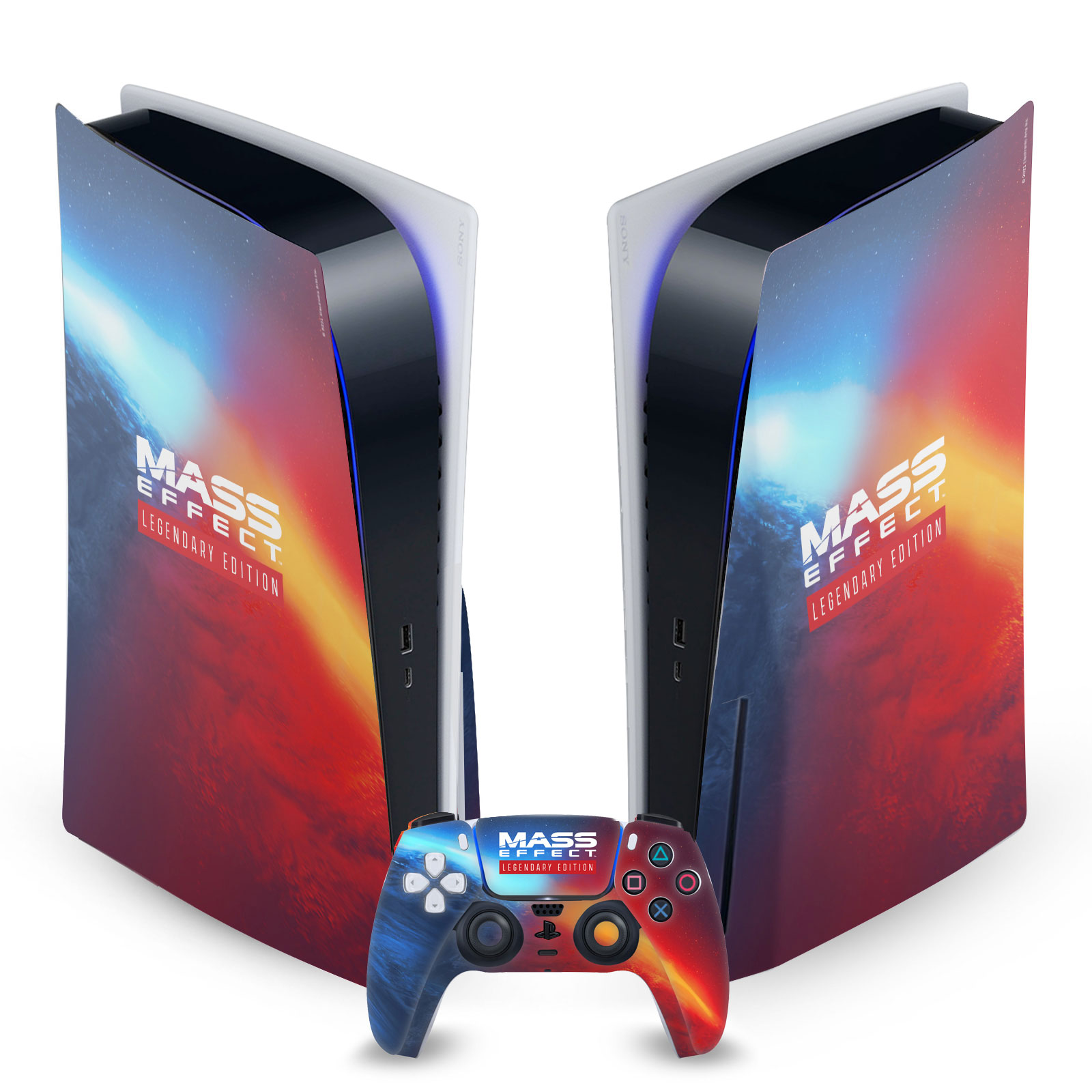 MASS EFFECT LEGENDARY GRAPHICS VINYL SKIN DECAL FOR SONY PS5 DISC EDITION BUNDLE