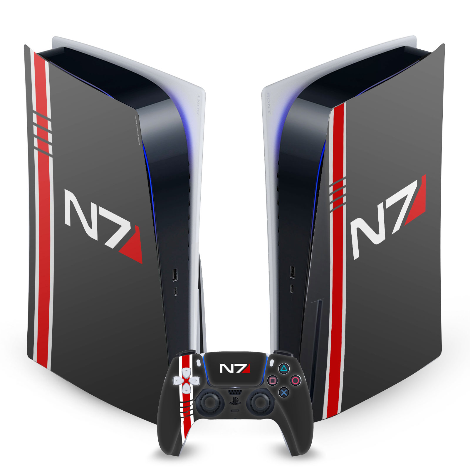 MASS EFFECT LEGENDARY GRAPHICS VINYL SKIN DECAL FOR SONY PS5 DISC EDITION BUNDLE