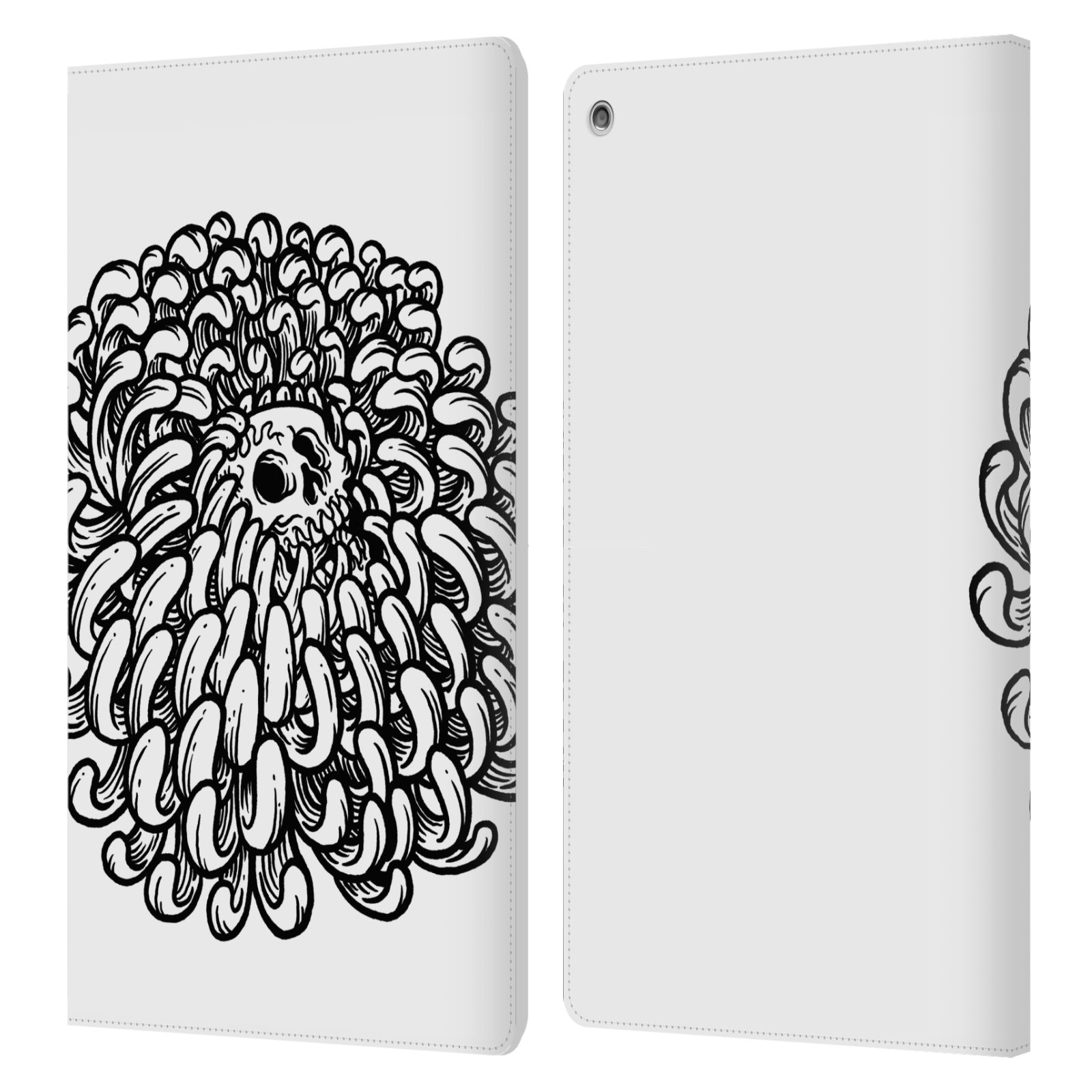 OFFICIAL MATT BAILEY SKULL LEATHER BOOK WALLET CASE COVER FOR AMAZON FIRE - 第 12/19 張圖片