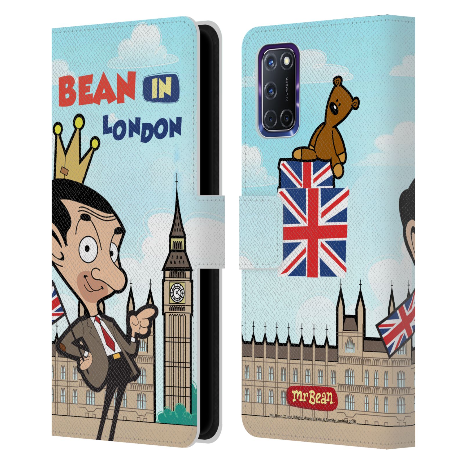 MR. BEAN: THE ANIMATED SERIES GRAPHIC ART LEATHER BOOK CASE FOR OPPO PHONES