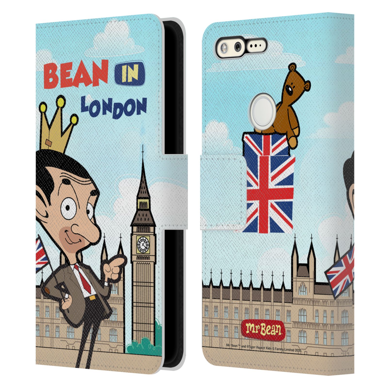 MR. BEAN: THE ANIMATED SERIES GRAPHIC ART LEATHER BOOK CASE FOR GOOGLE PHONES