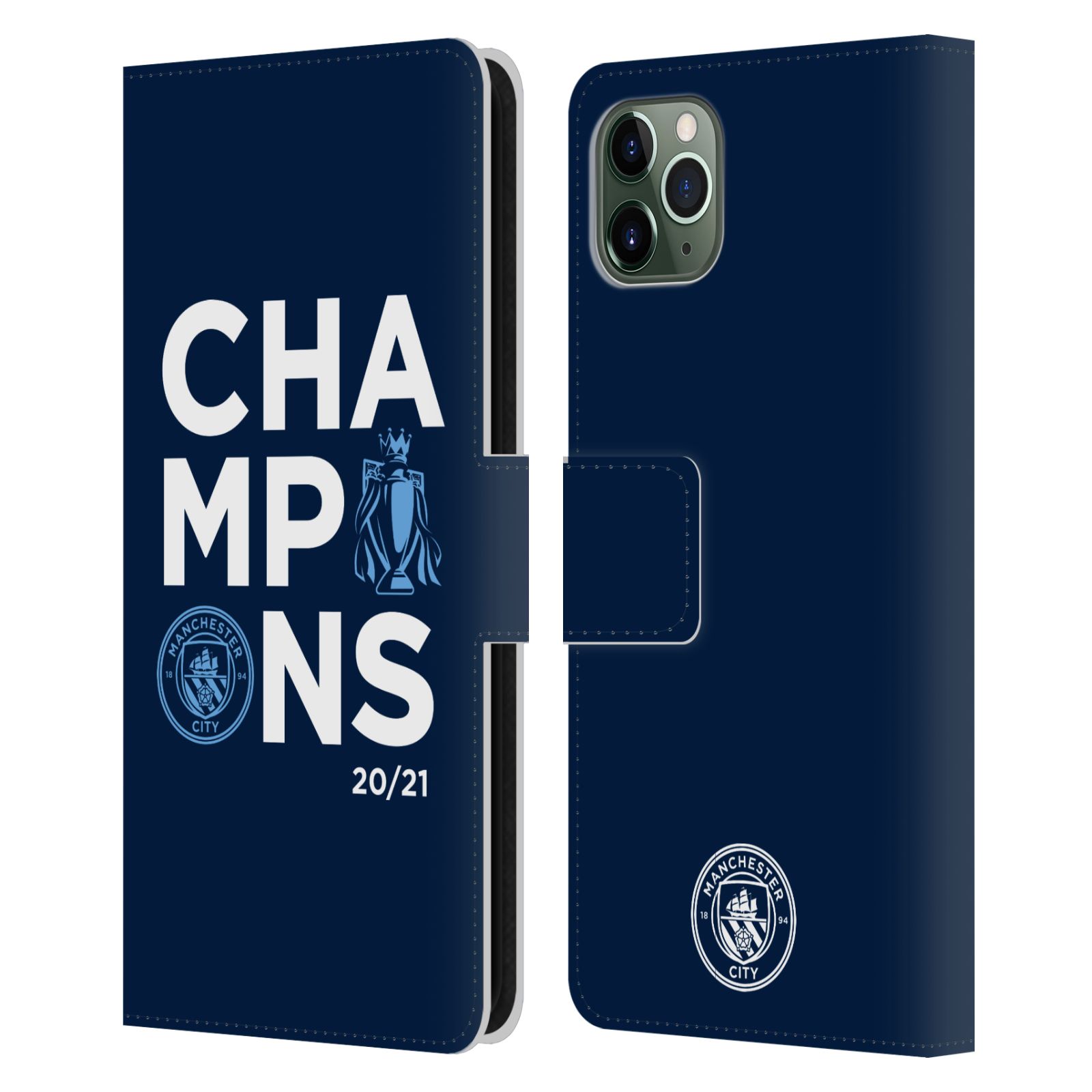 MAN CITY FC 2021 LEAGUE CHAMPIONS ÉTUI COQUE DE LIVRE EN CUIR POUR APPLE iPHONE - Photo 7 sur 12