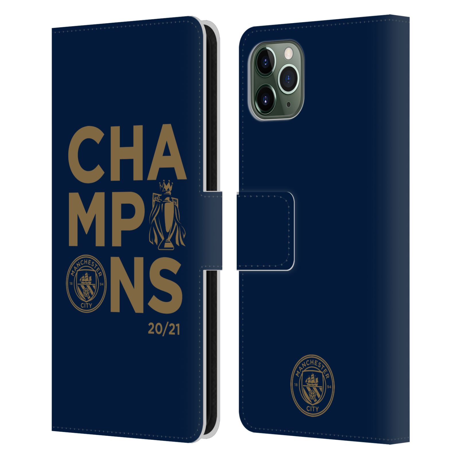 MAN CITY FC 2021 LEAGUE CHAMPIONS ÉTUI COQUE DE LIVRE EN CUIR POUR APPLE iPHONE - Photo 8 sur 12