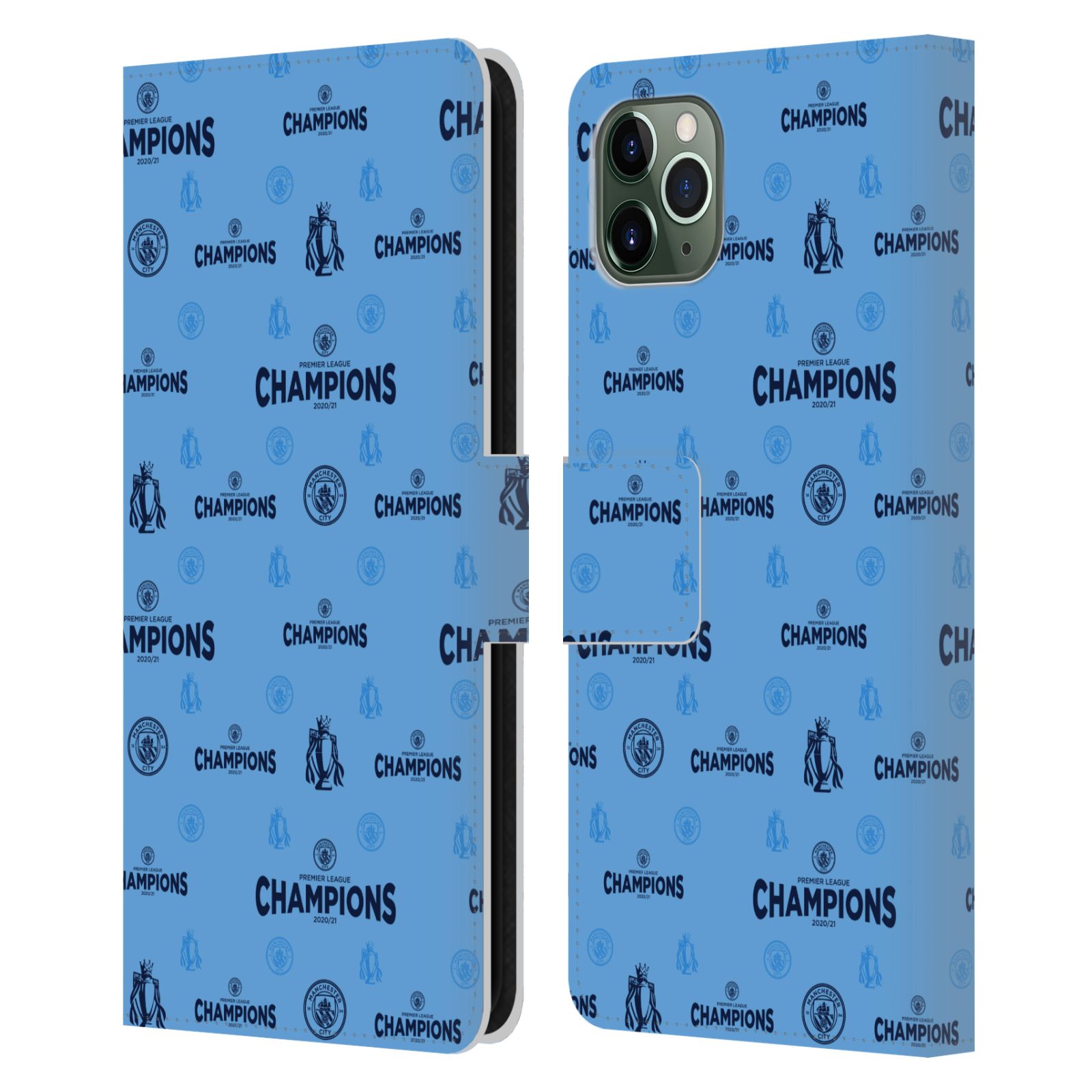 MAN CITY FC 2021 LEAGUE CHAMPIONS ÉTUI COQUE DE LIVRE EN CUIR POUR APPLE iPHONE - Photo 11 sur 12